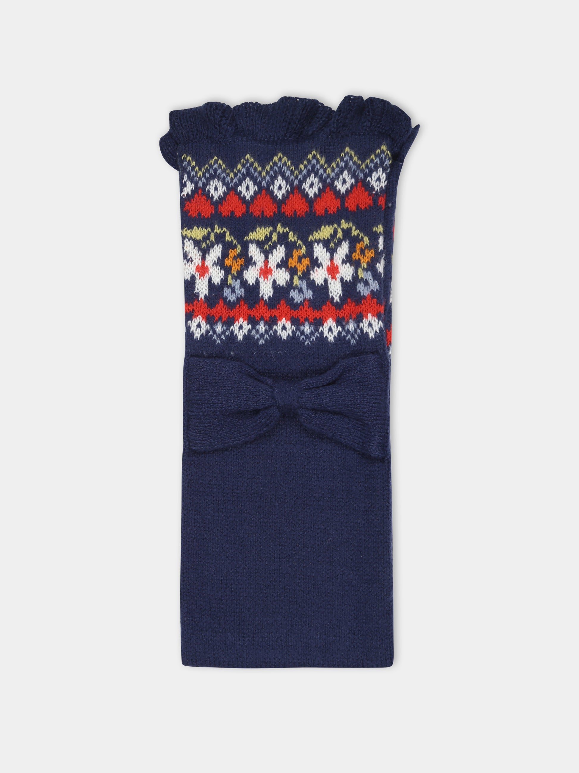 Set blu per neonata con motivo jacquard,Mayoral,10536 086