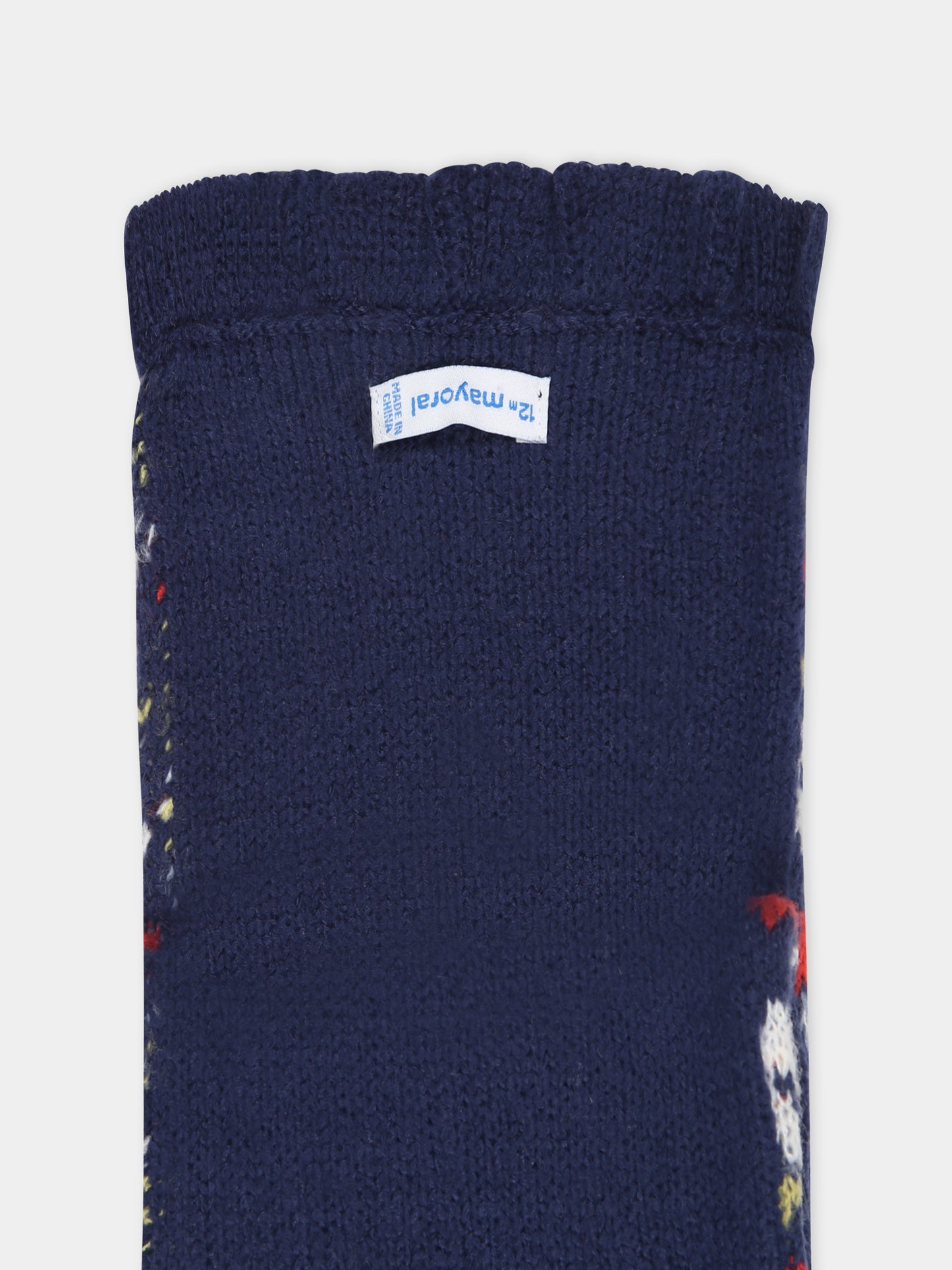 Set blu per neonata con motivo jacquard,Mayoral,10536 086