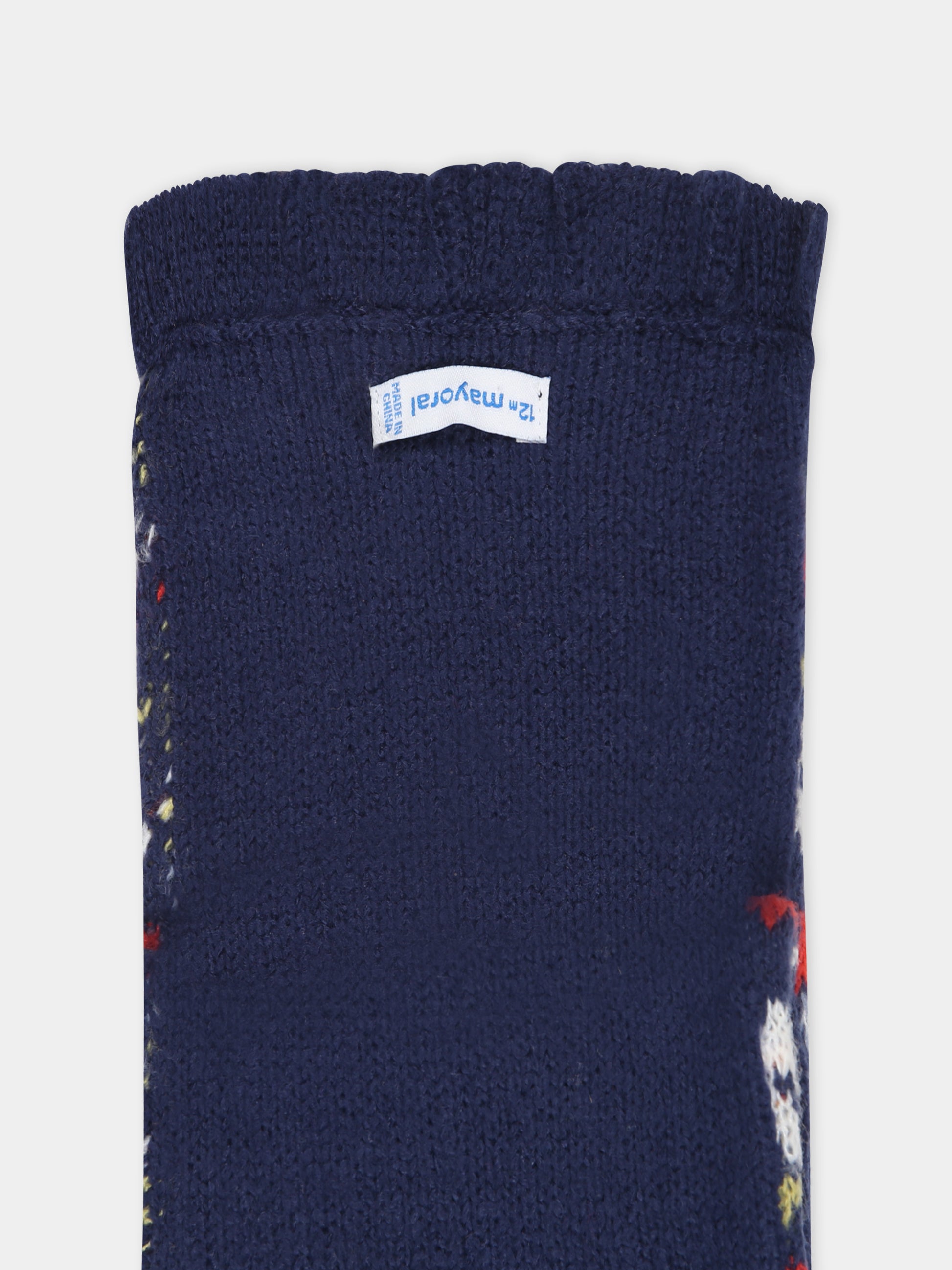 Set blu per neonata con motivo jacquard,Mayoral,10536 086