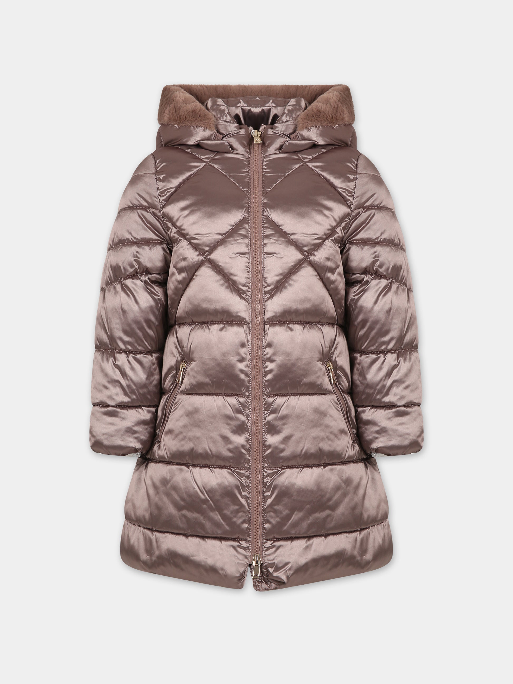 Piumino beige per bambina,Mayoral,4415 032