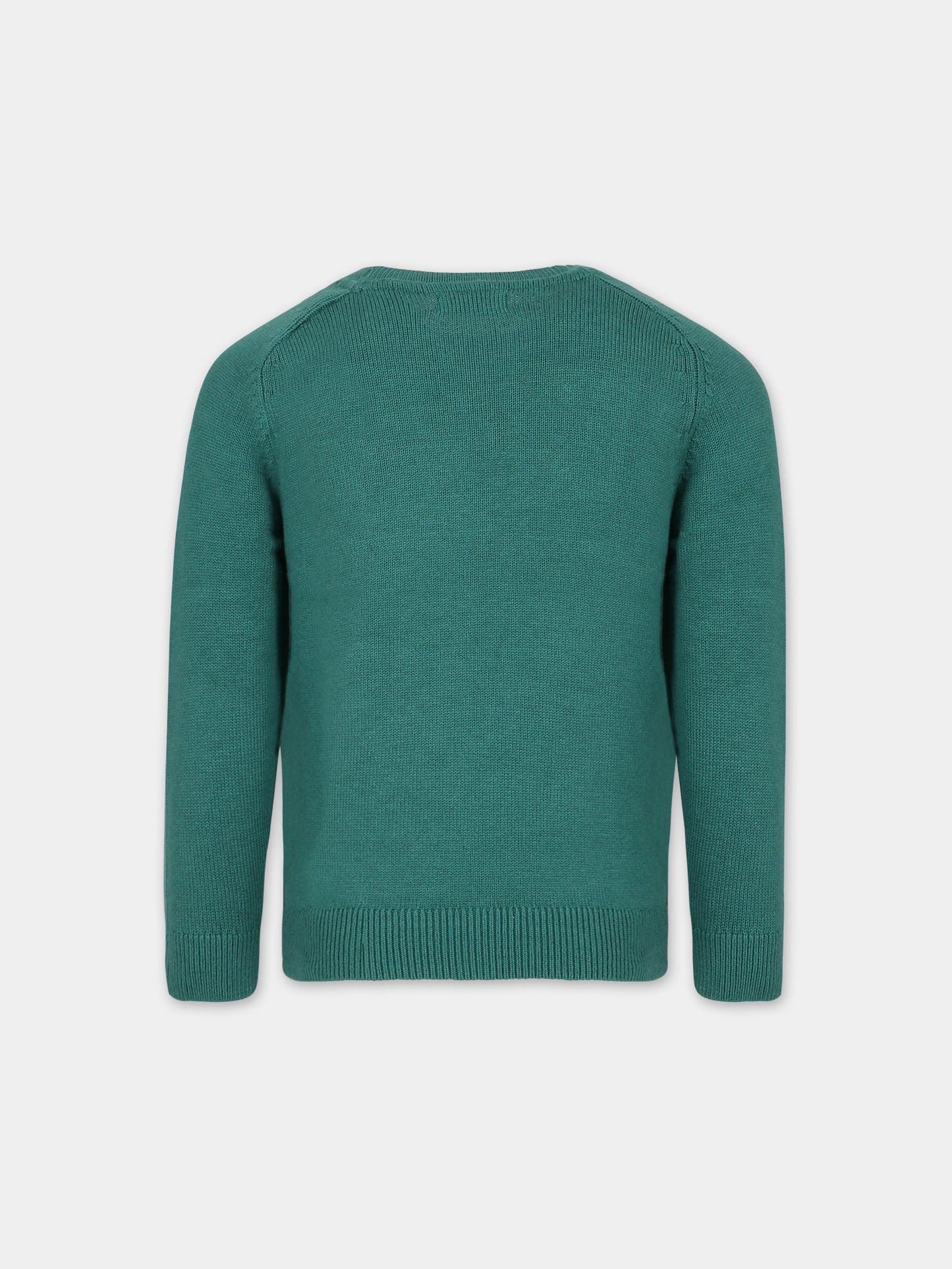 Maglione verde per bambino con logo,Mayoral,311 067