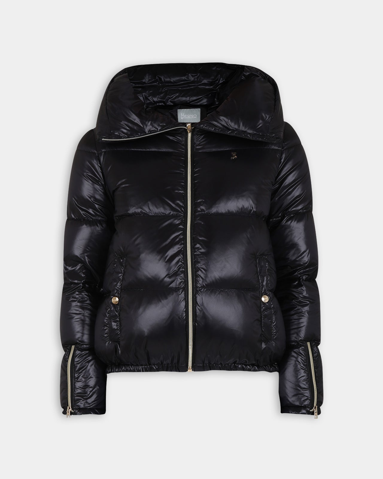 Piumino nero per bambina con logo,Herno Kids,PI000153G 12017 9300