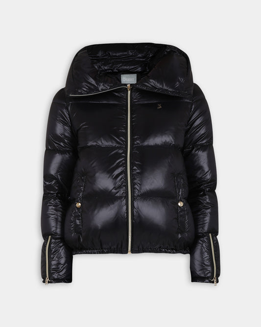 Piumino nero per bambina con logo,Herno Kids,PI000153G 12017 9300