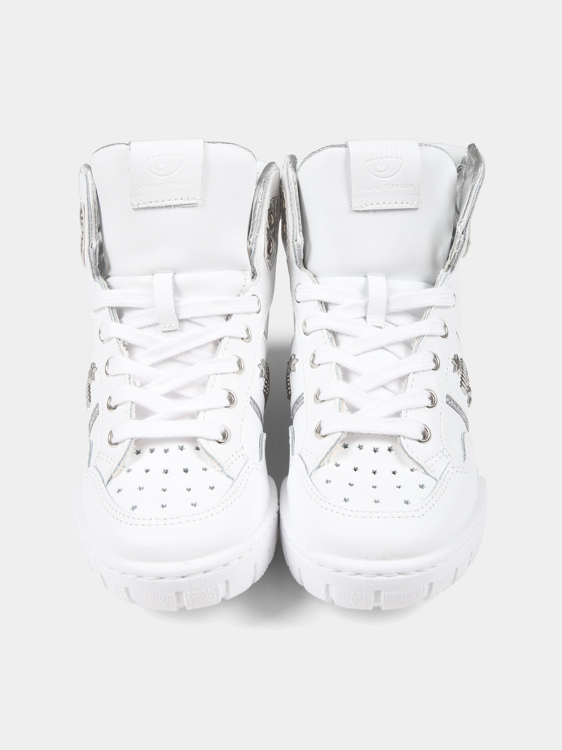 Sneakers bianche per bambina con eyestar,Chiara Ferragni Collection,CFB237 009 K