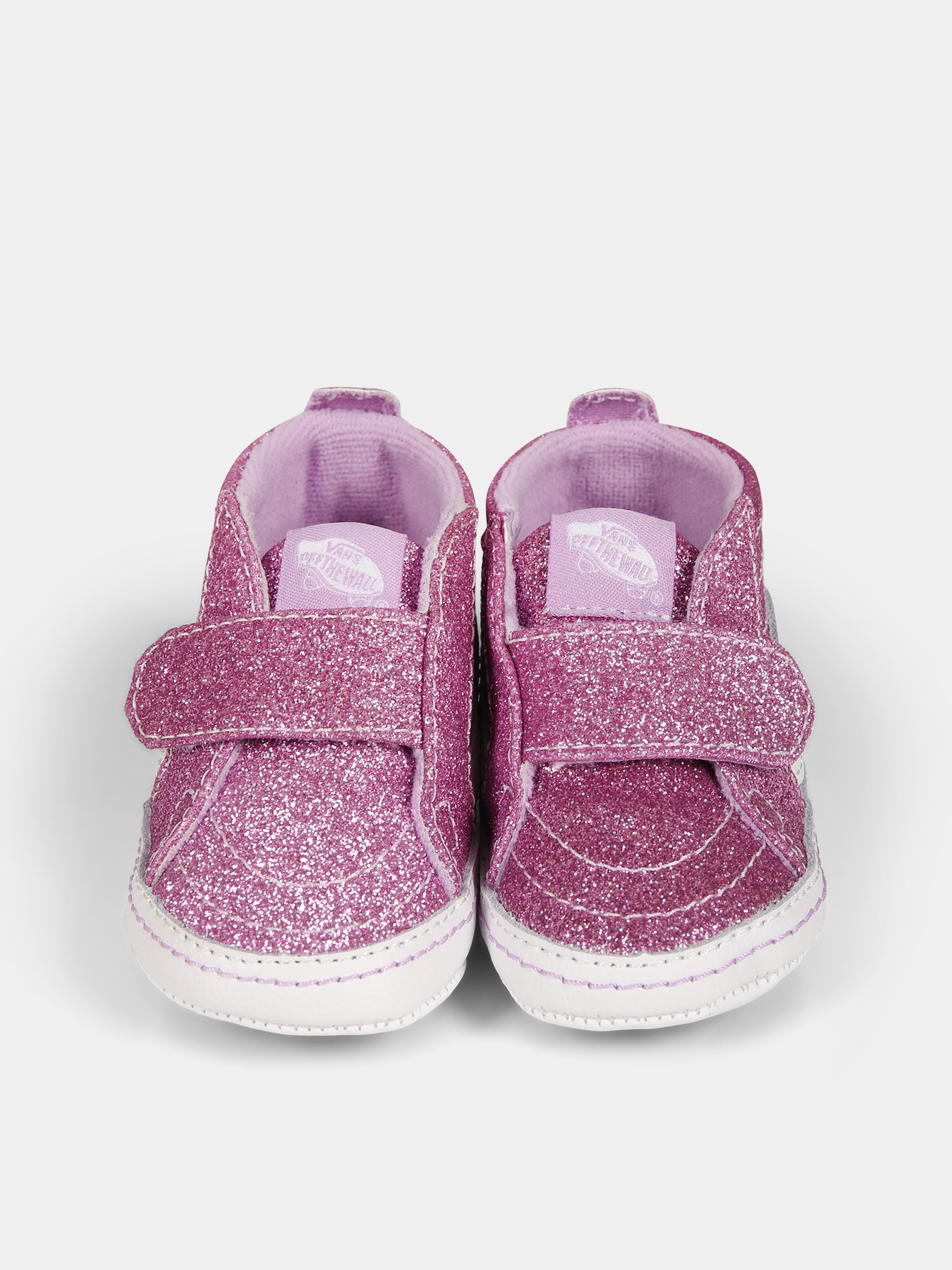 Sneakers basse fucsia da culla glitterate per neonata,Vans,VN0A346PLLC1