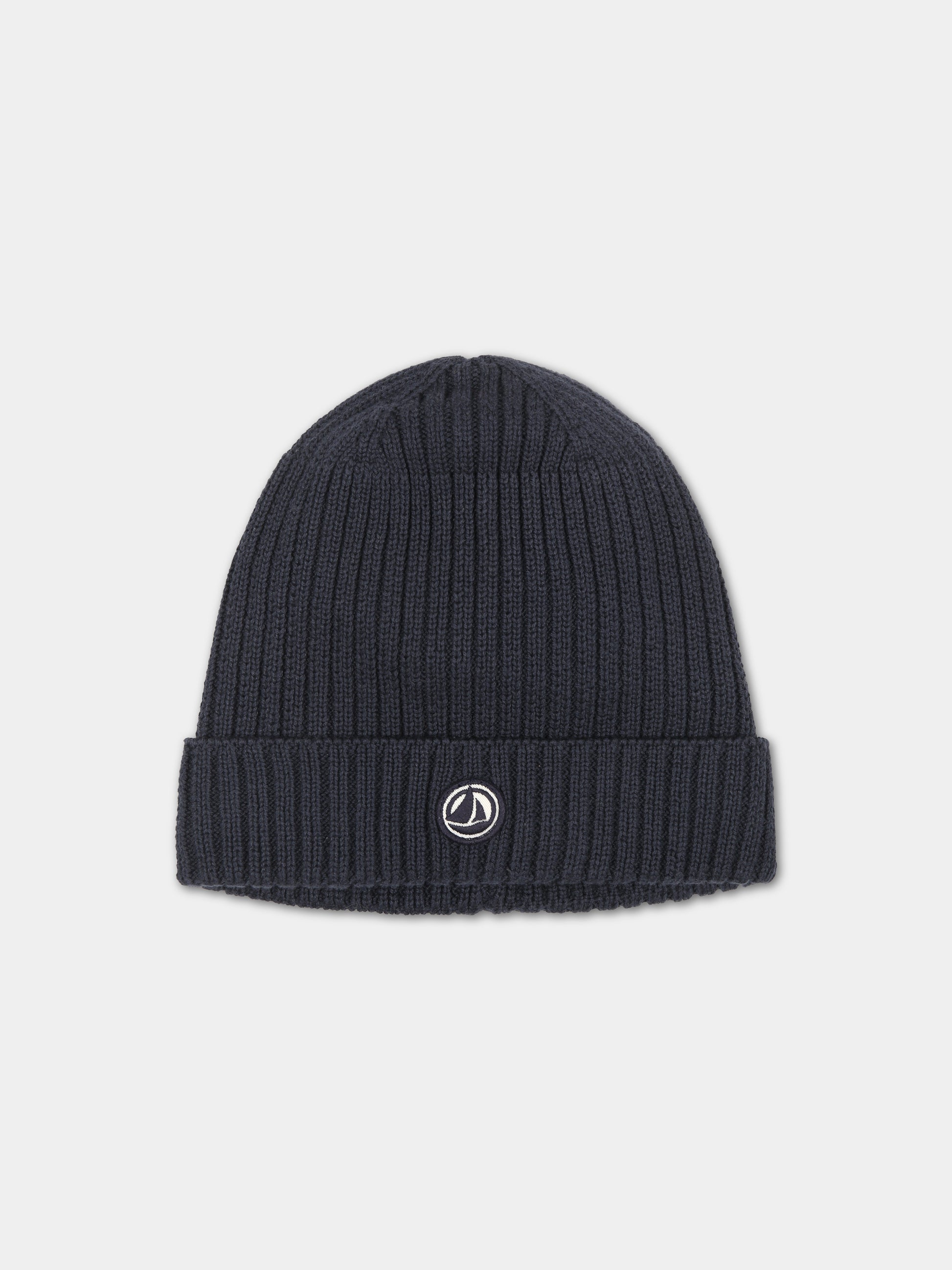 Cappello blu per bambini con logo,Petit Bateau,A08C8 01