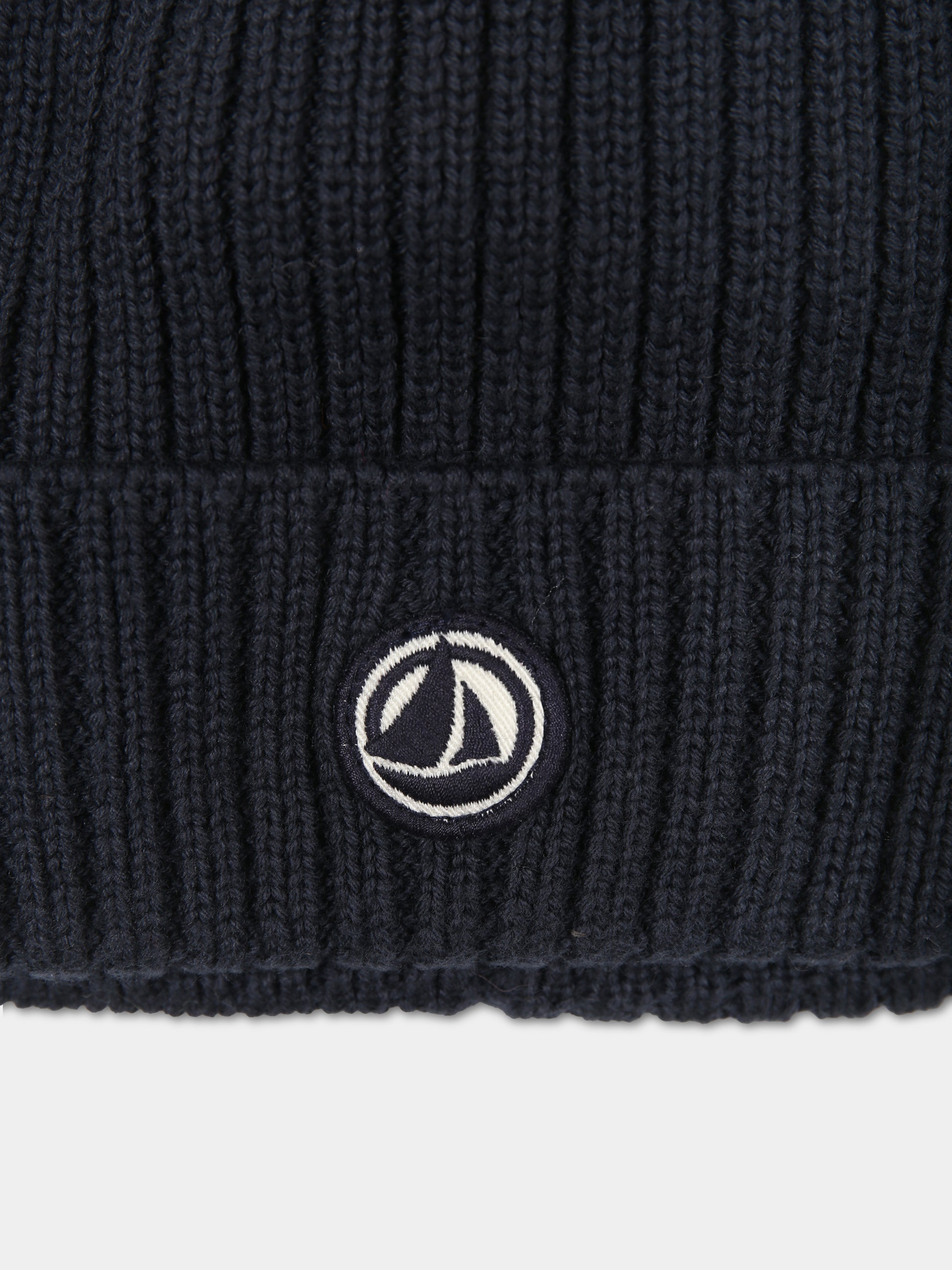 Cappello blu per bambini con logo,Petit Bateau,A08C8 01