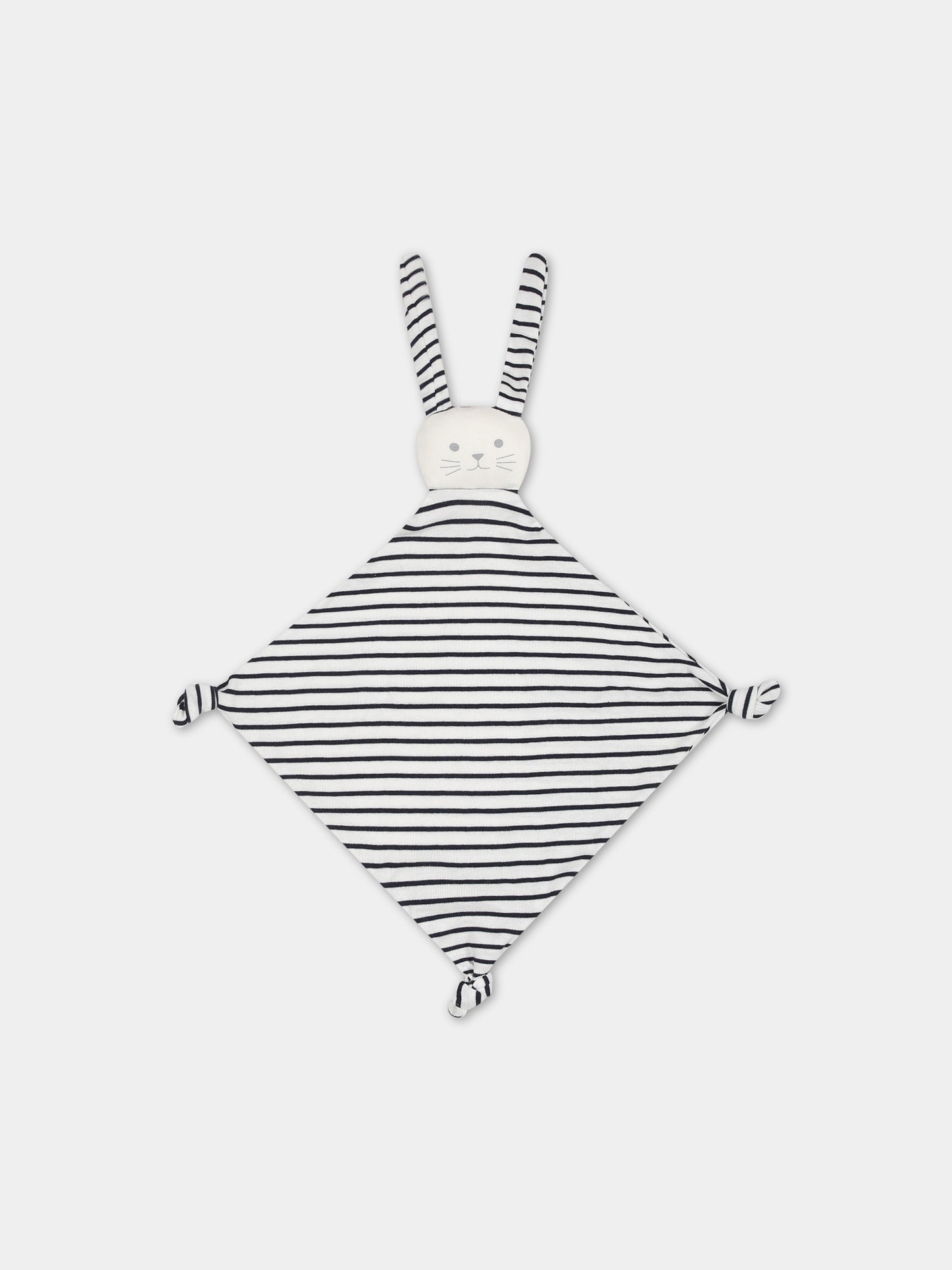 Doudou bianco per neonati con coniglio,Petit Bateau,A081J 01