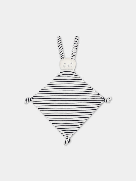 Doudou bianco per neonati con coniglio,Petit Bateau,A081J 01