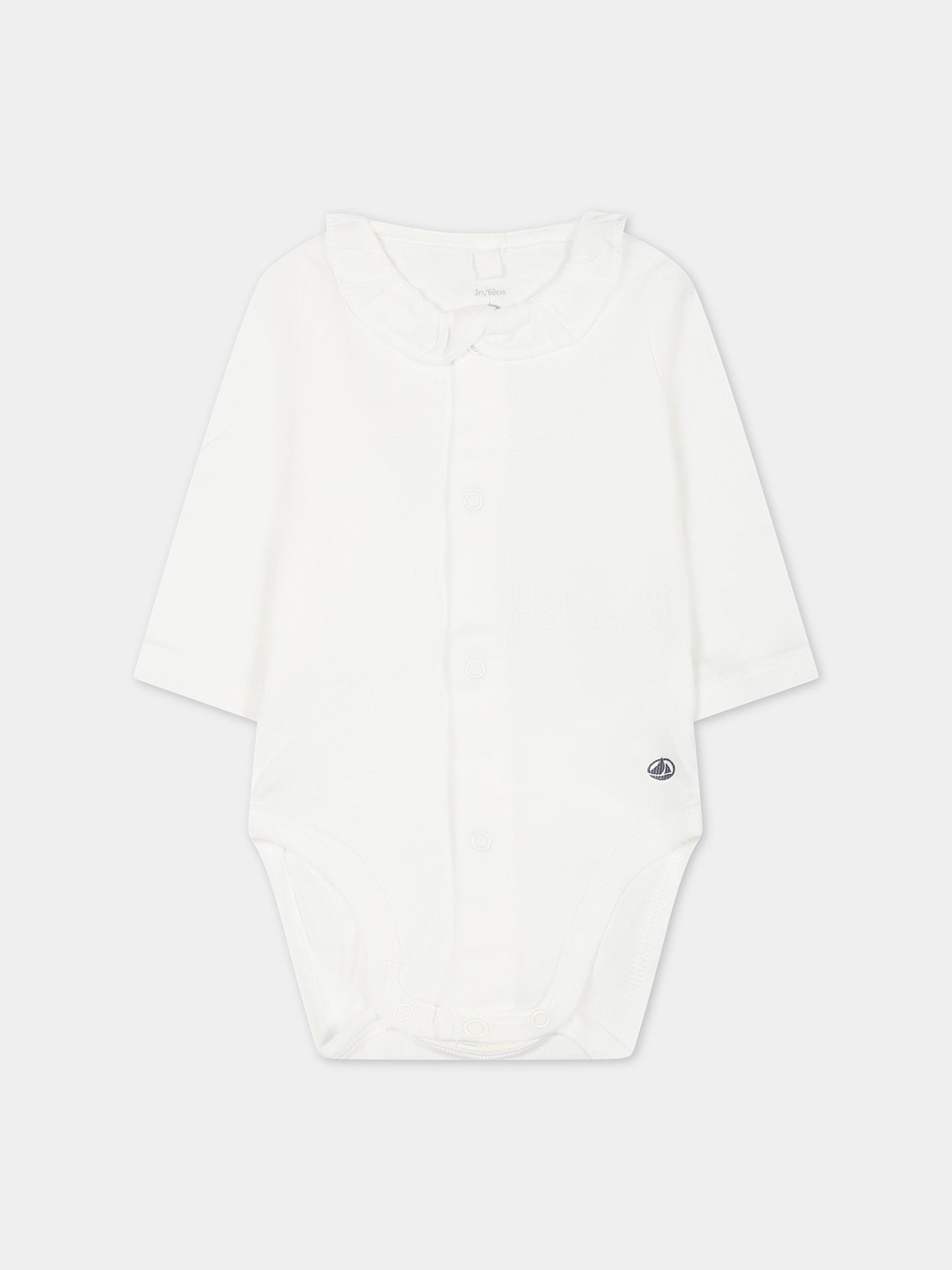 Body bianco per neonata,Petit Bateau,A085F 01