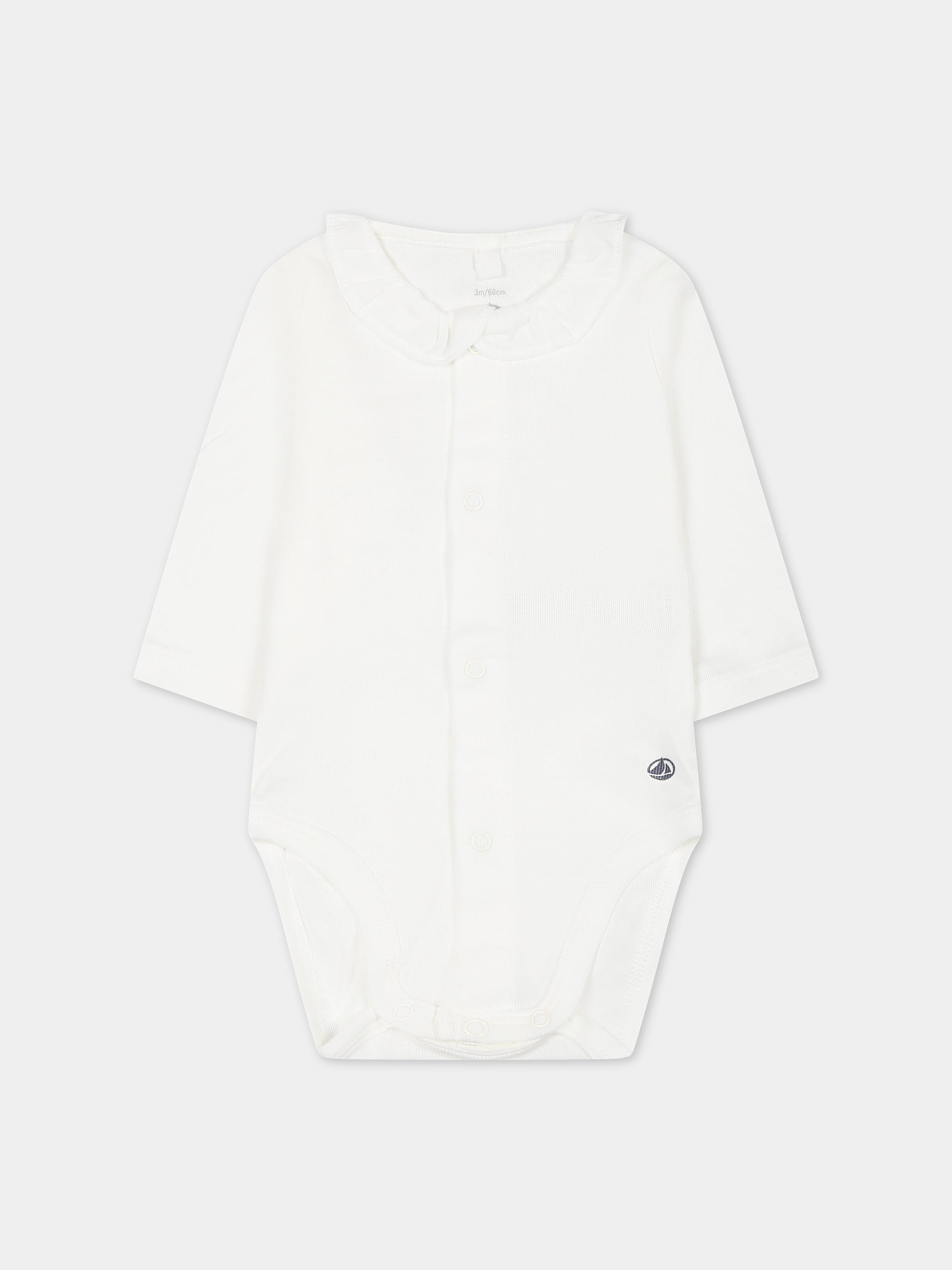 Body bianco per neonata,Petit Bateau,A085F 01