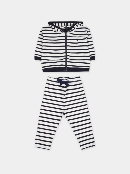 Completo bianco per neonato con logo,Petit Bateau,A08S5 02