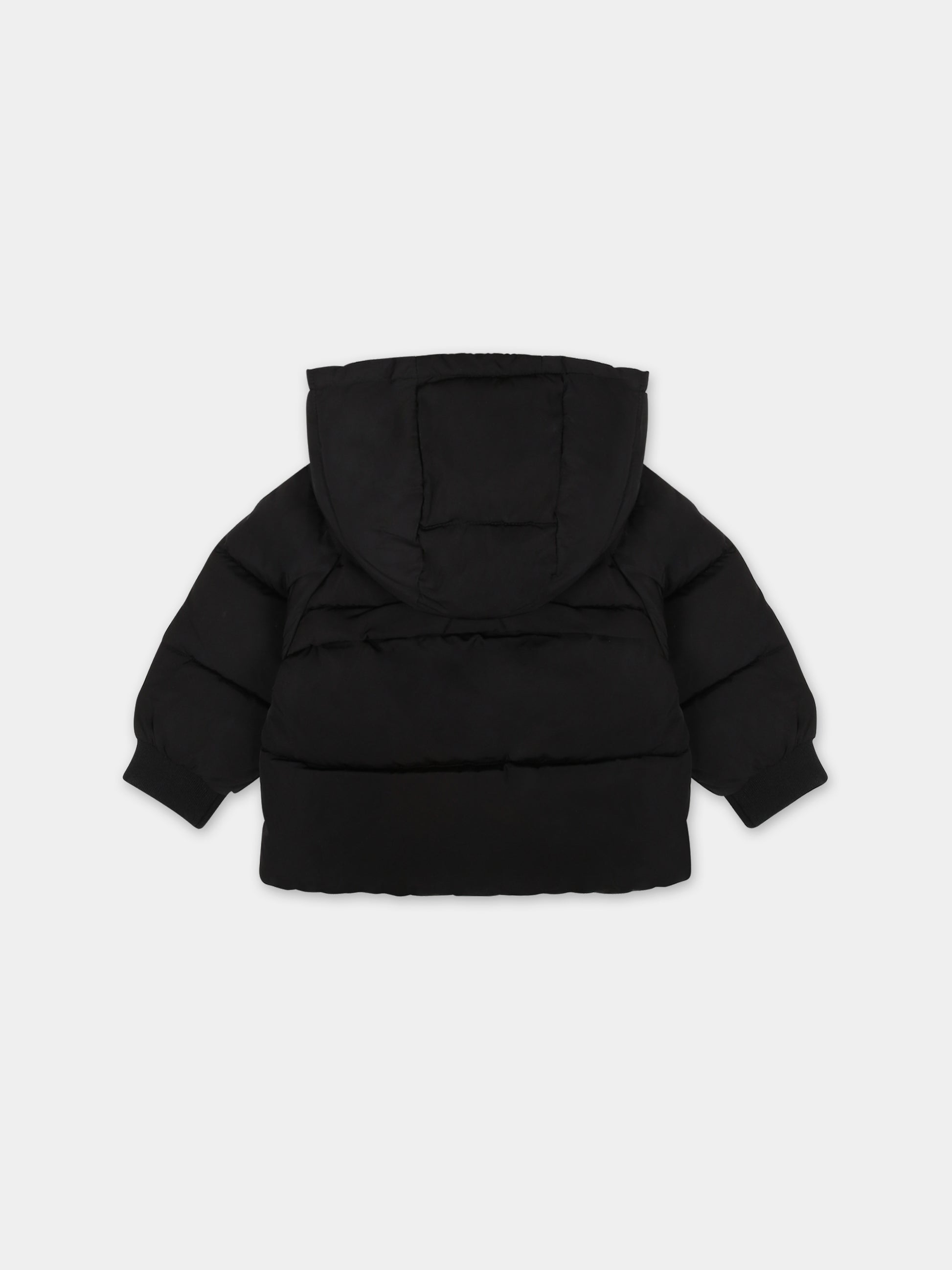Piumino nero per neonato con logo,Calvin Klein Kids,23WMCKIN0IN00126 BEH