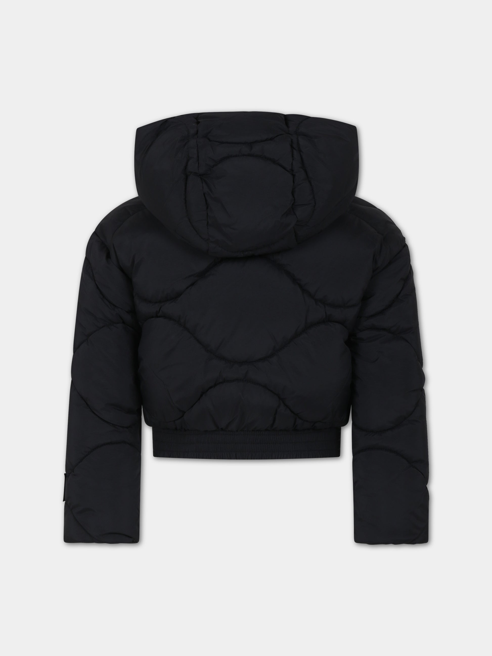 Piumino nero per bambina con logo,Calvin Klein Kids,23WMCKIG0IG02245 BEH