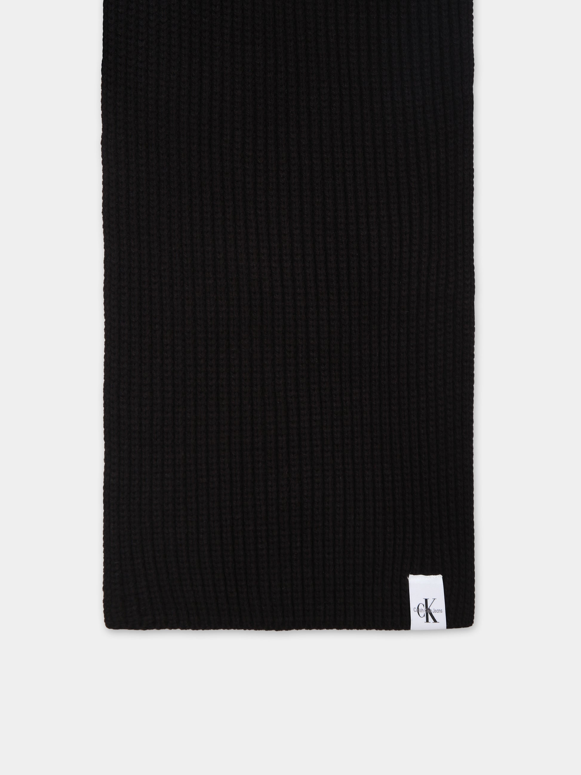 Sciarpa nera per bambini con logo,Calvin Klein Kids,23WMCKIU0IU00446 BEH