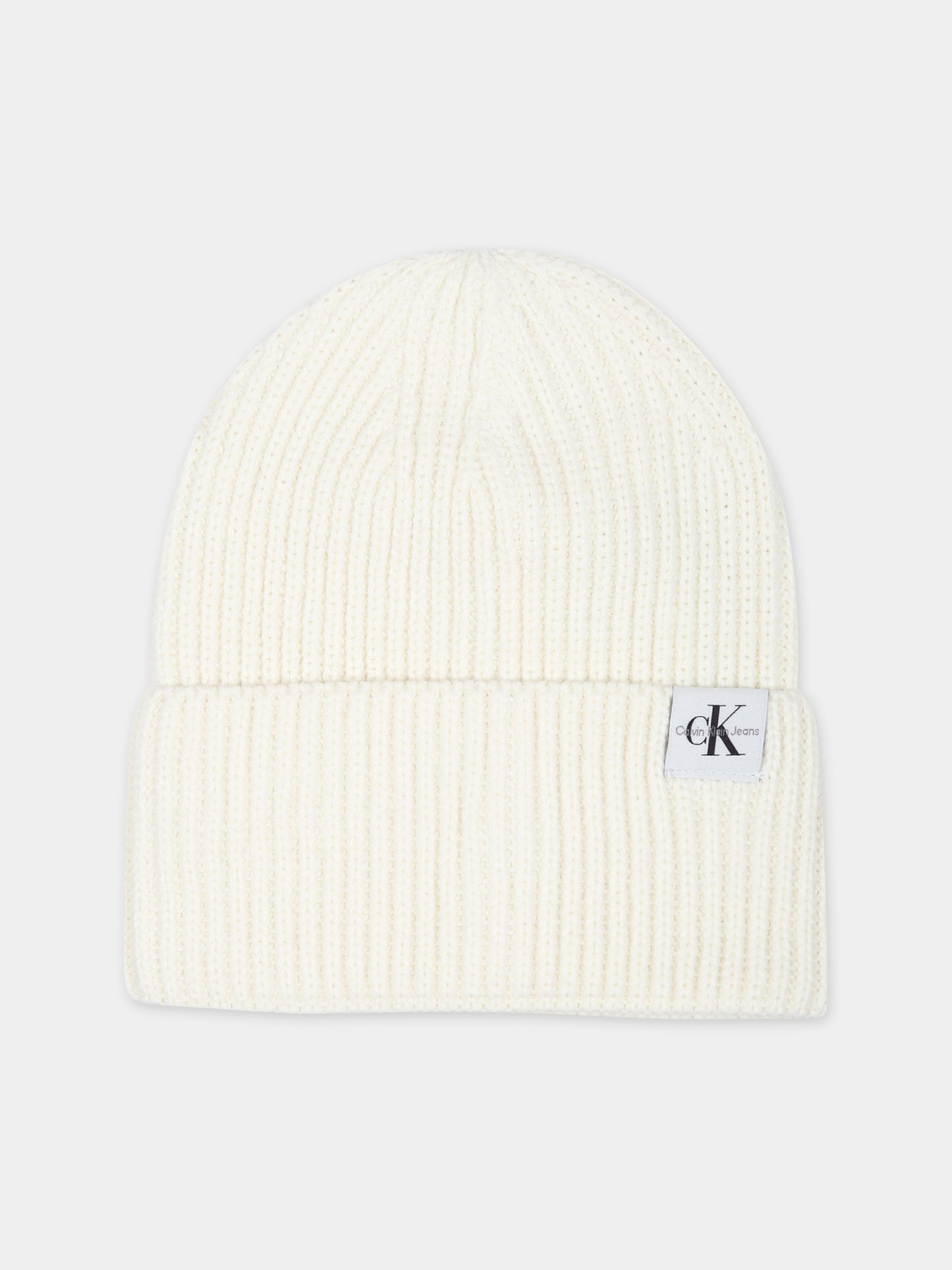 Cappello avorio per bambini con logo,Calvin Klein Kids,23WMCKIU0IU00440 YBI