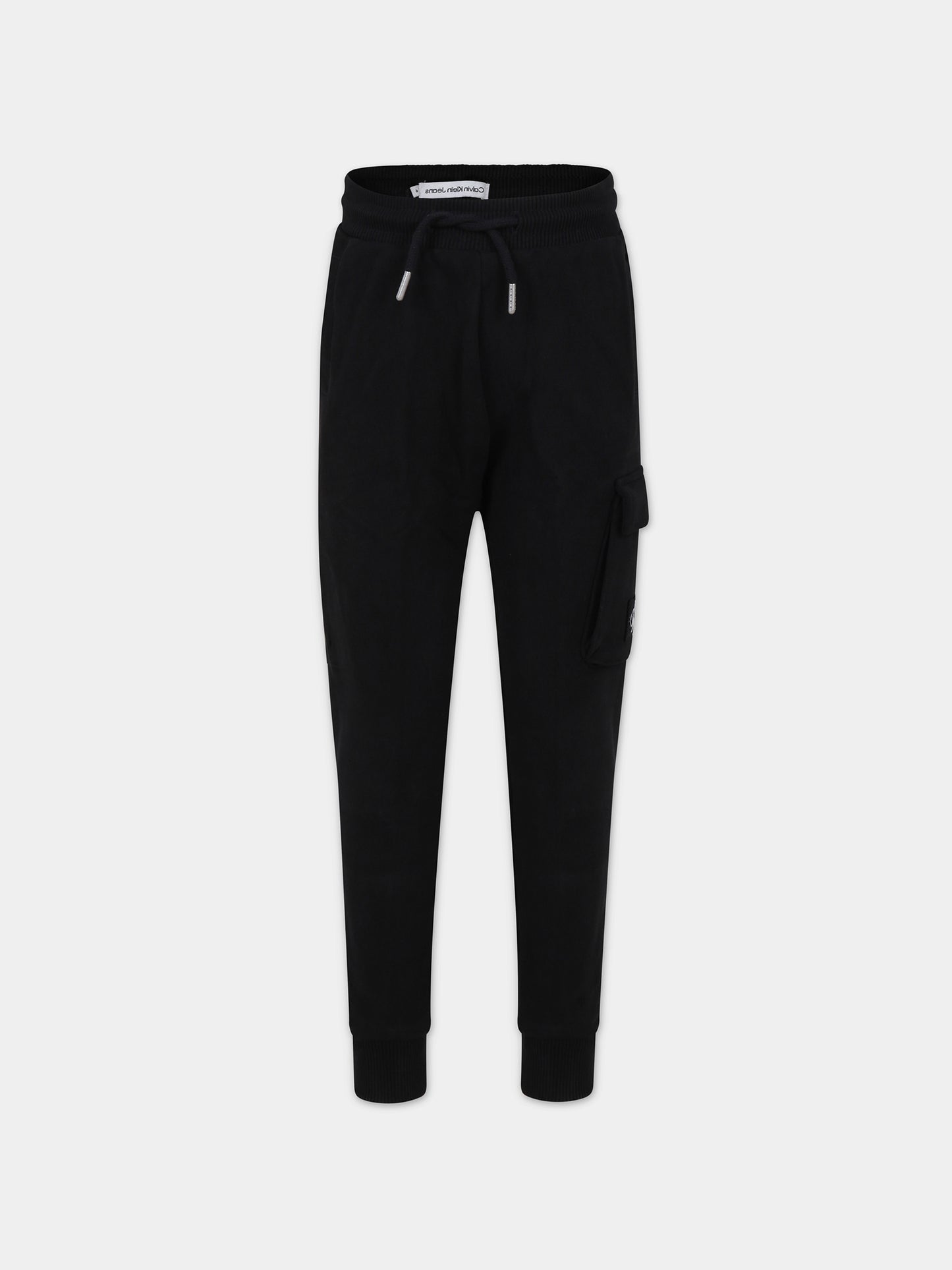 Pantaloni neri per bambino con logo,Calvin Klein Kids,23WMCKIB0IB01600 BEH