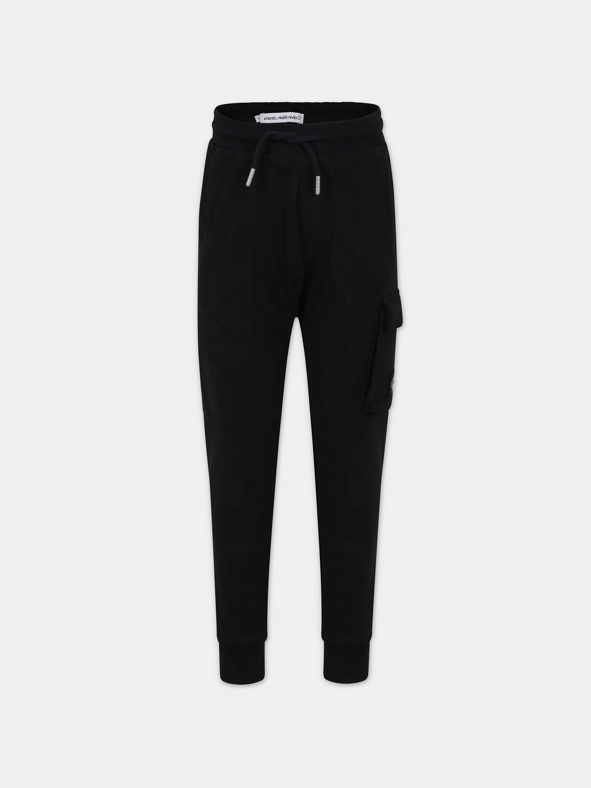 Pantaloni neri per bambino con logo,Calvin Klein Kids,23WMCKIB0IB01600 BEH