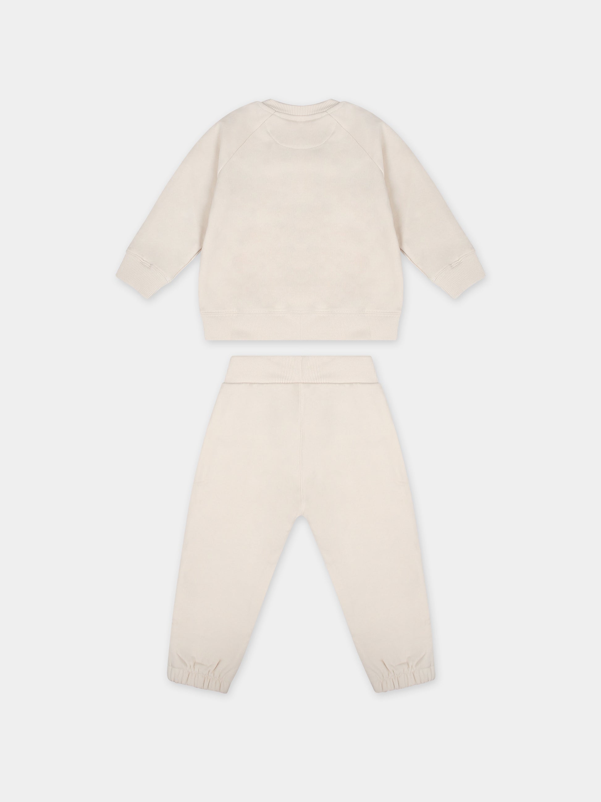 Completo avorio per neonati con logo,Calvin Klein Kids,23WMCKIN0IN00137 PGB