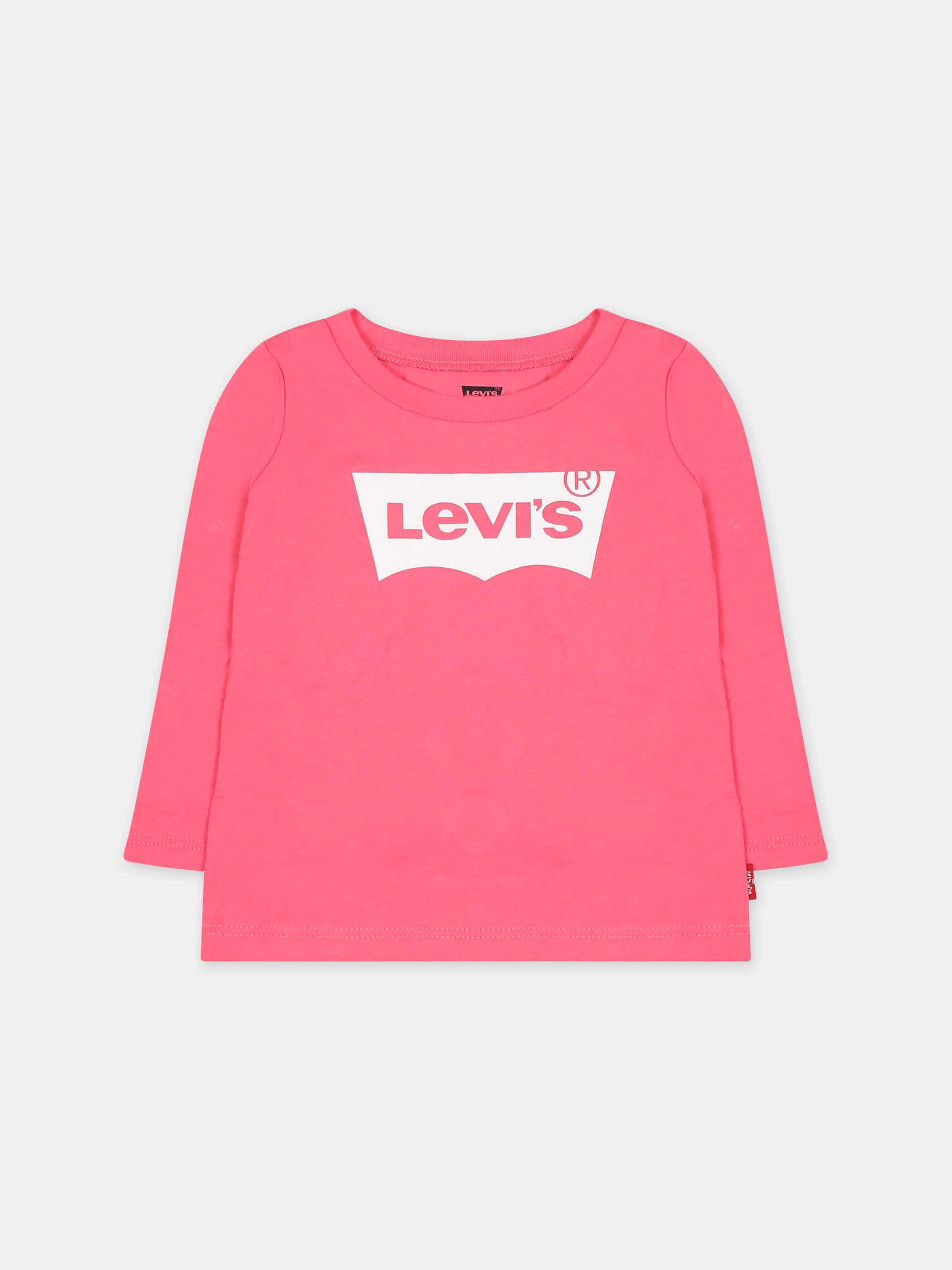 T-shirt rosa per neonata con logo,Levi's Kids,23WMLK1EA215 A3R