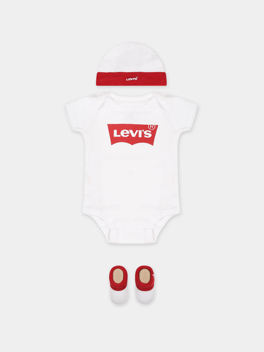 Set bianco per neonati con logo,Levi's Kids,23WMLKLL0019 001