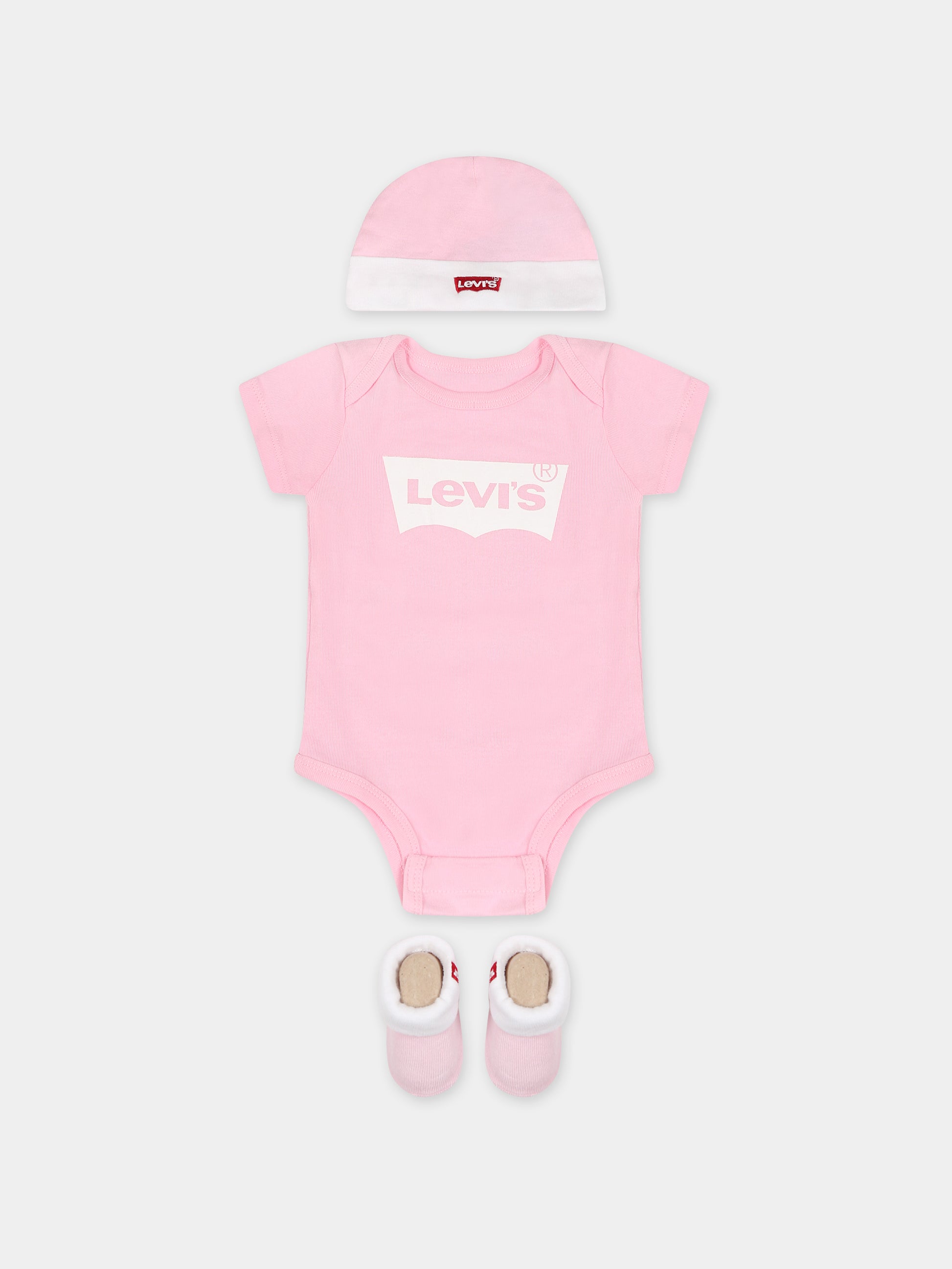 Set rosa per neonata con logo,Levi's Kids,23WMLKLL0019 A4U