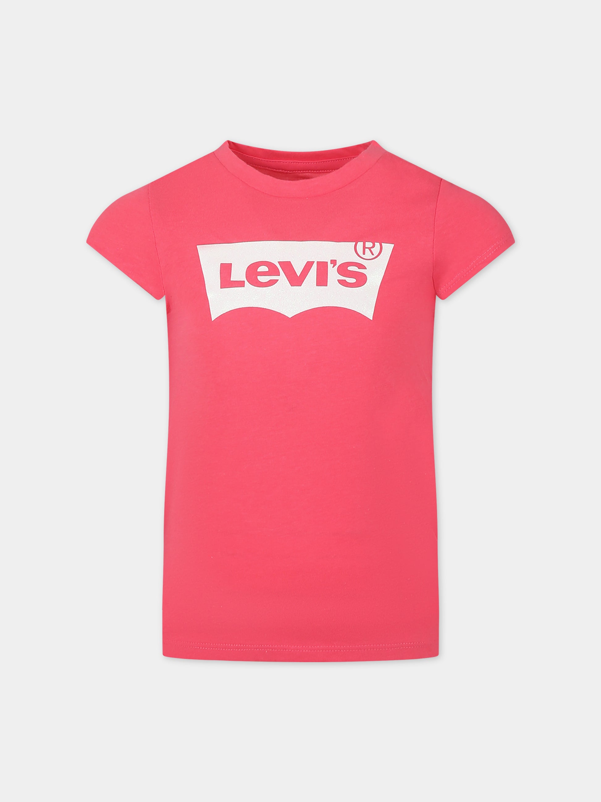 T-shirt rosa per bambina con logo,Levi's Kids,23WMLK4E4234 A37