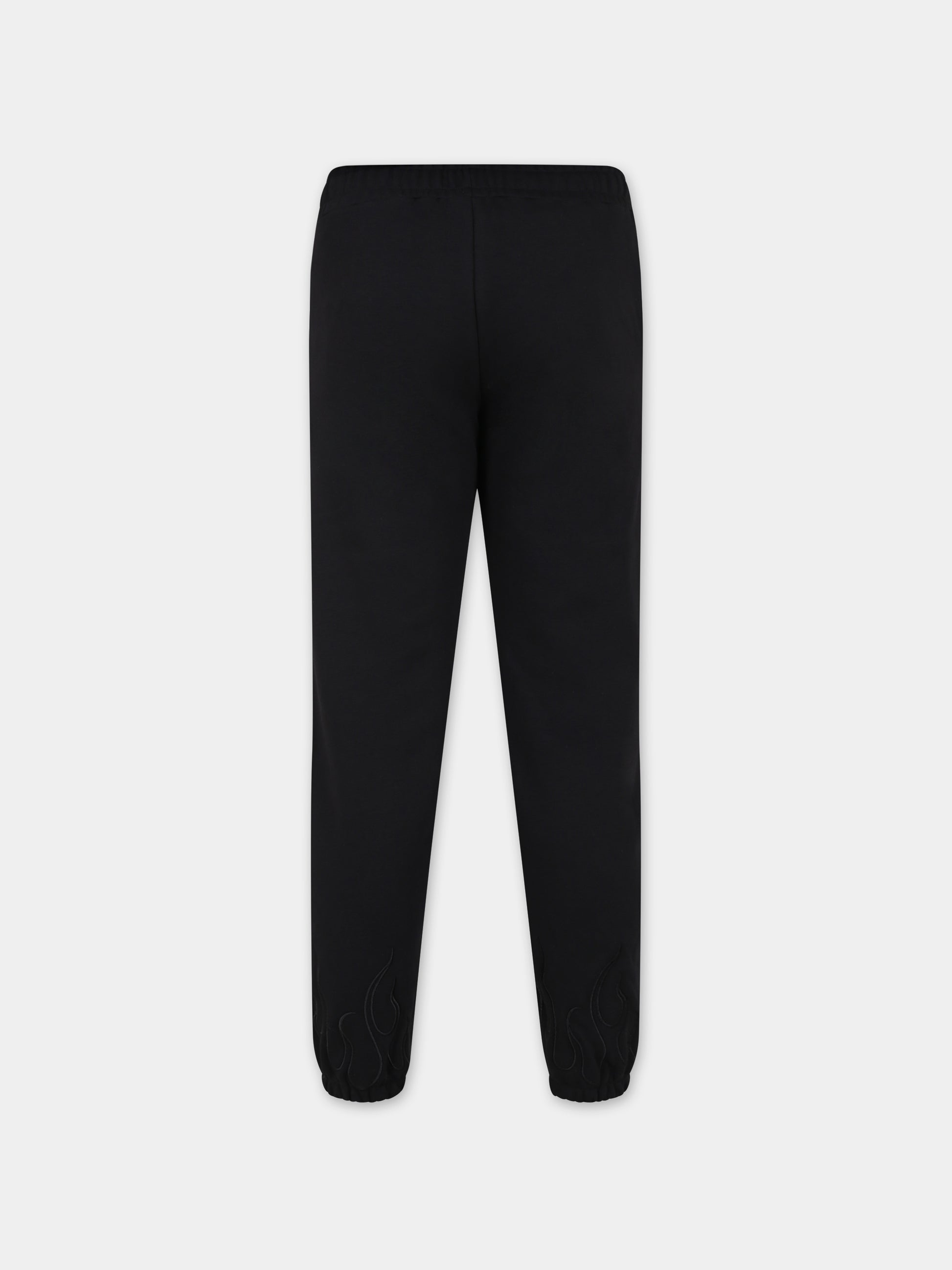 Pantaloni neri per bambino con fiamme,Vision Of Super,PFV4303J NERO