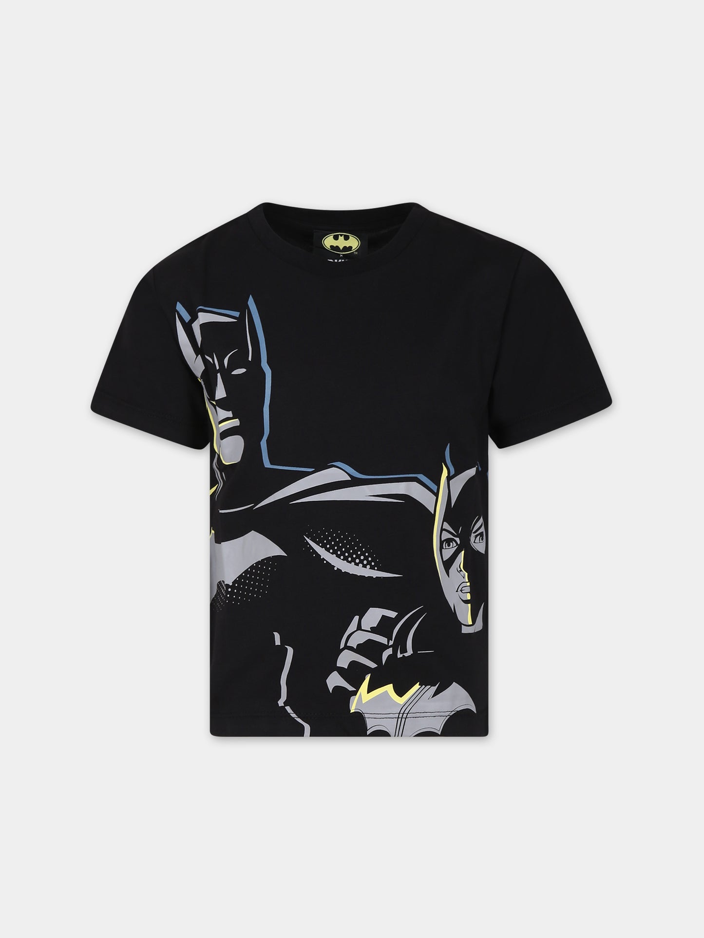 T-shirt nera per bambino con logo,Dkny,D55009 09B