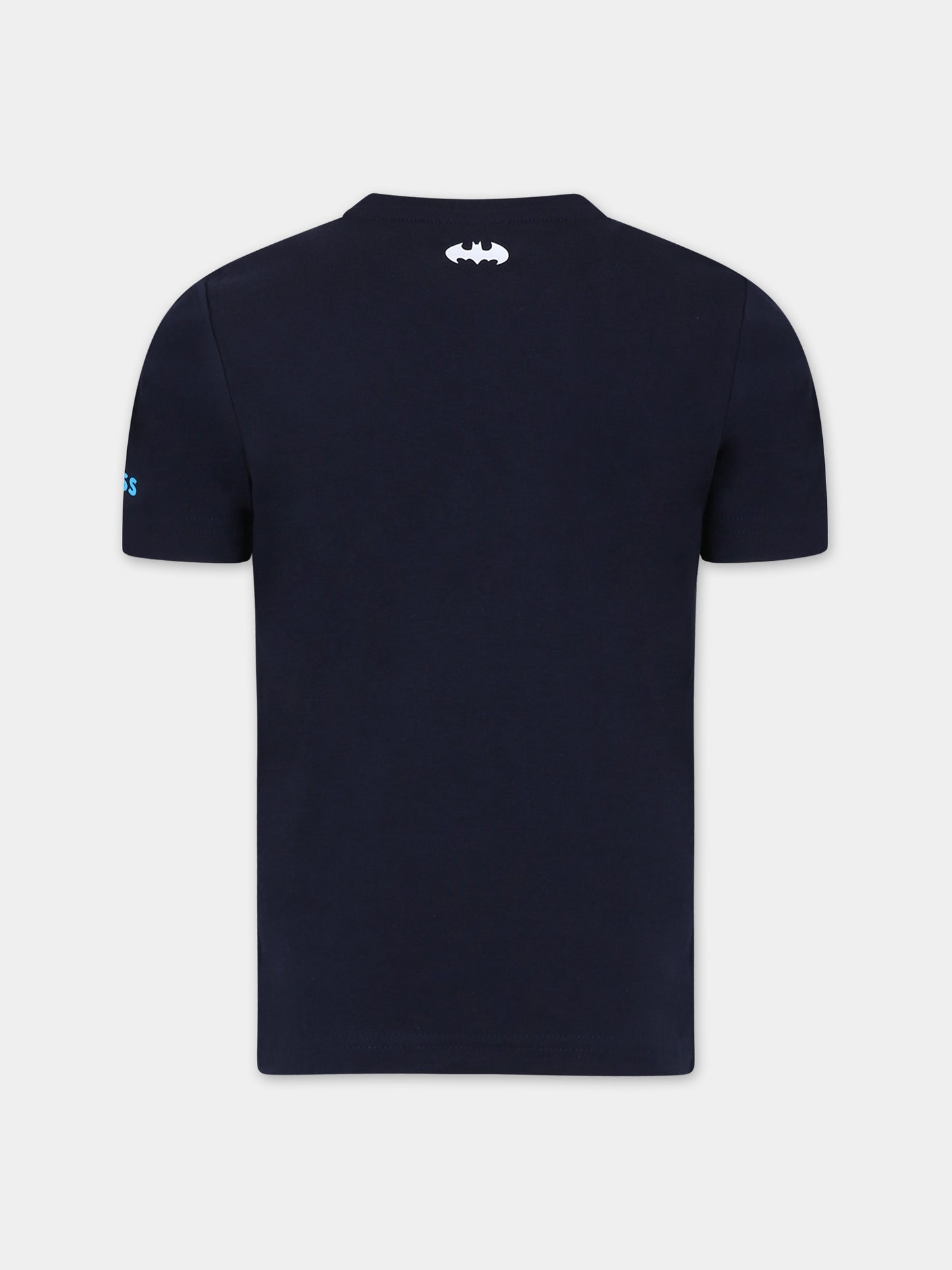 T-shirt blu per bambino con stampa Batman,Boss,J50907 849