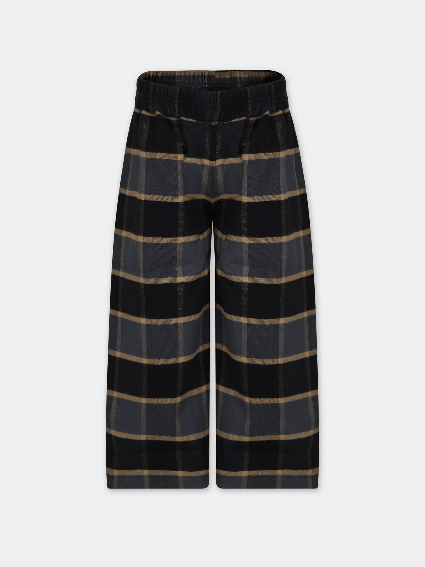 Pantaloni blu per bambina con stampa tartan,Coco Au Lait,15COCOAW231216