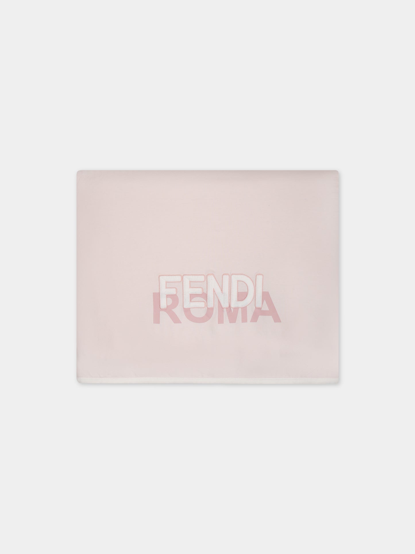 Coperta rosa con logo per neonata,Fendi Kids,BUJ255 ST8 F0C11