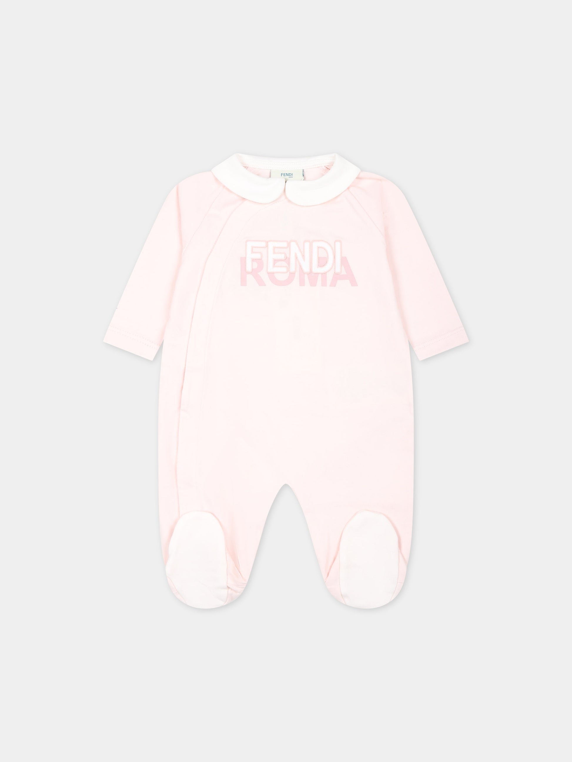 Set rosa con logo per neonata,Fendi Kids,BUK110 ST8 F0C11