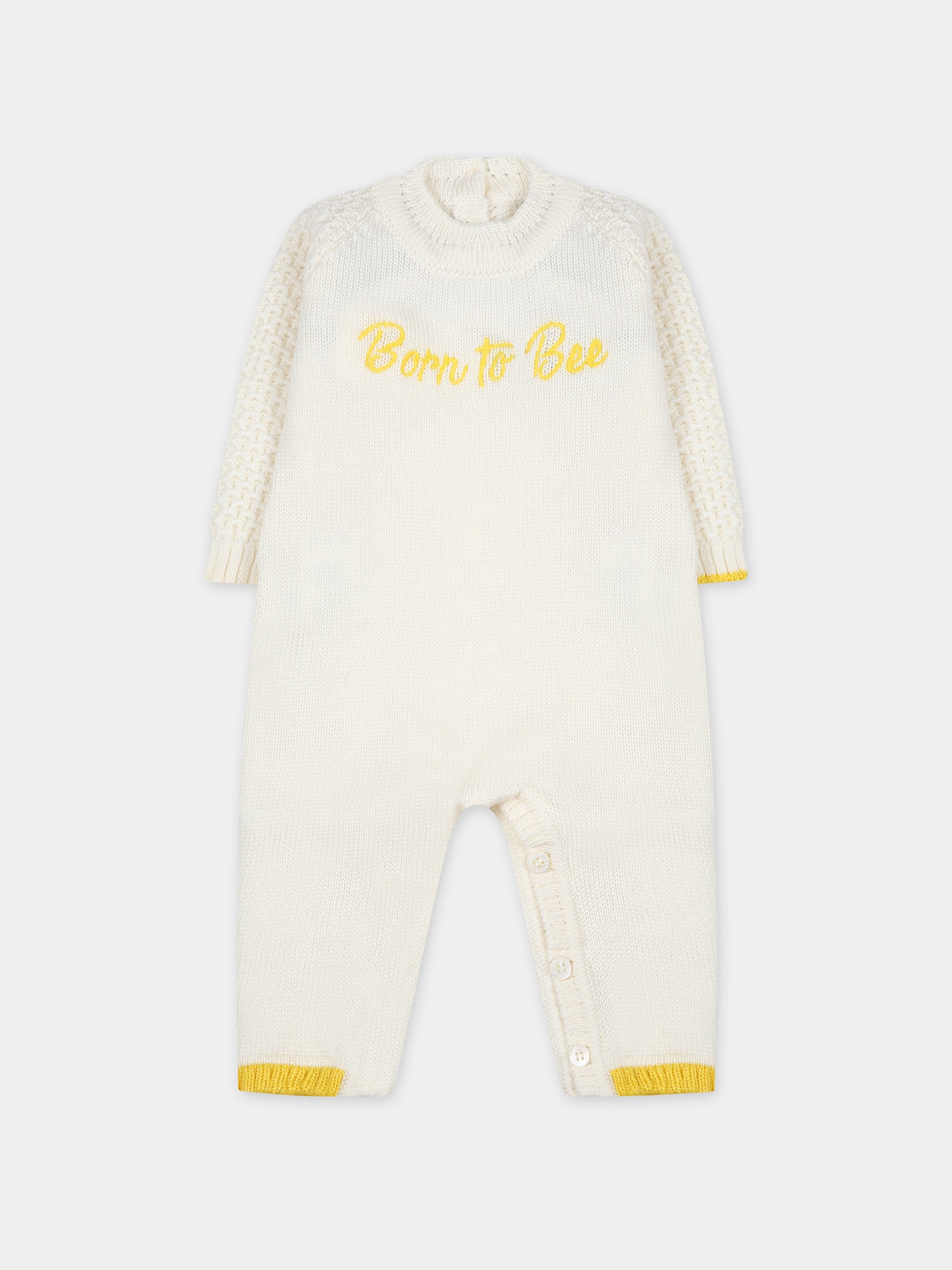 Tutina avorio per neonati con scritta,Gensami,TU02-B-APE