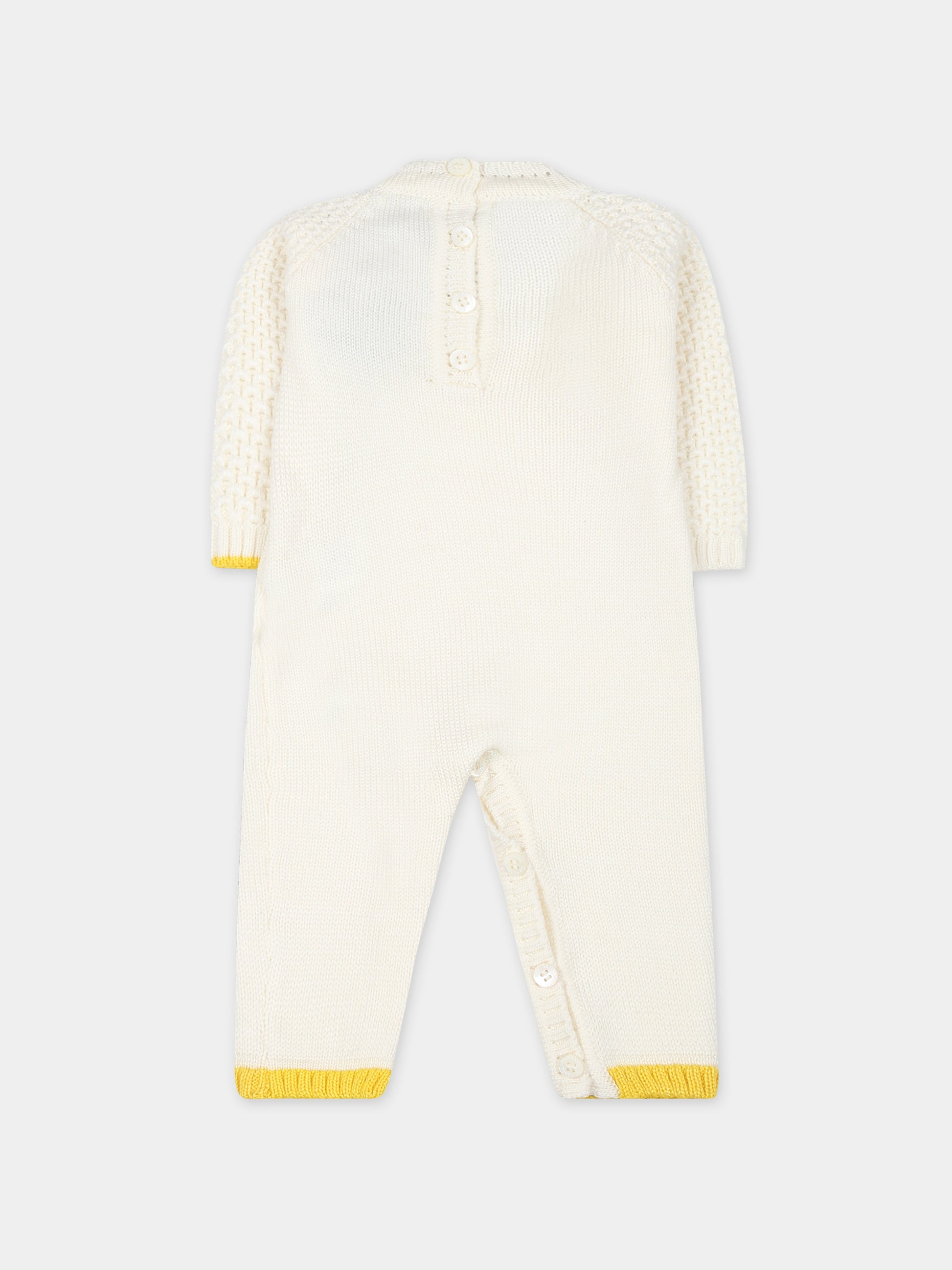 Tutina avorio per neonati con scritta,Gensami,TU02-B-APE