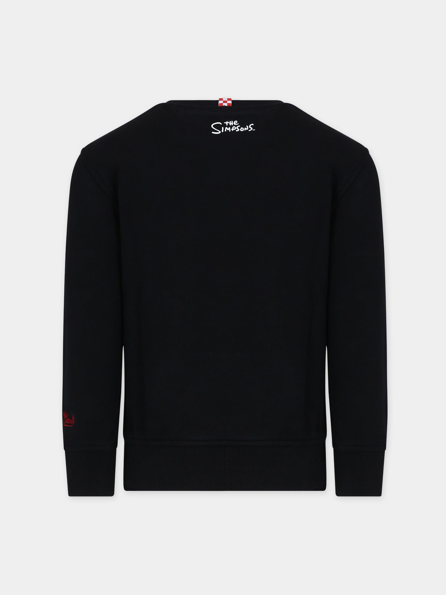 Felpa nera per bambino con stampa Bart Simpson,Mc2 Saint Barth,HUTTON N SIMPSONIC 00