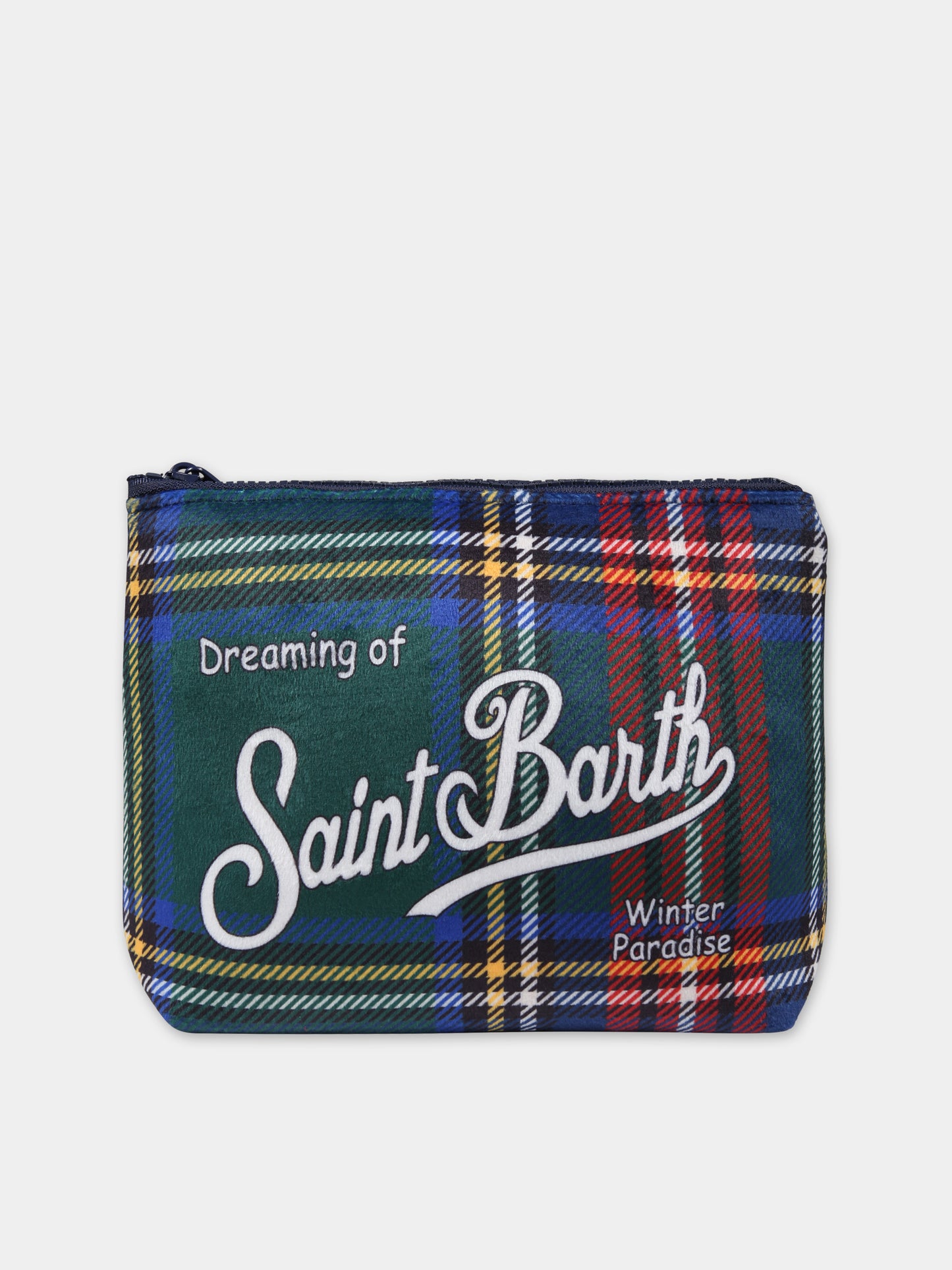 Pochette verde per bambina con logo,Mc2 Saint Barth,ALINE W TARTAN TRTN51