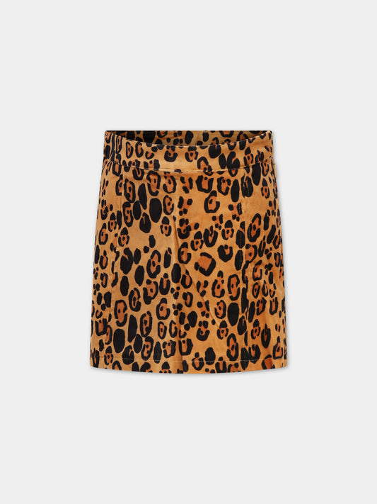 Gialla giallia per bambina con stampa leopardata,Mini Rodini,2413010416