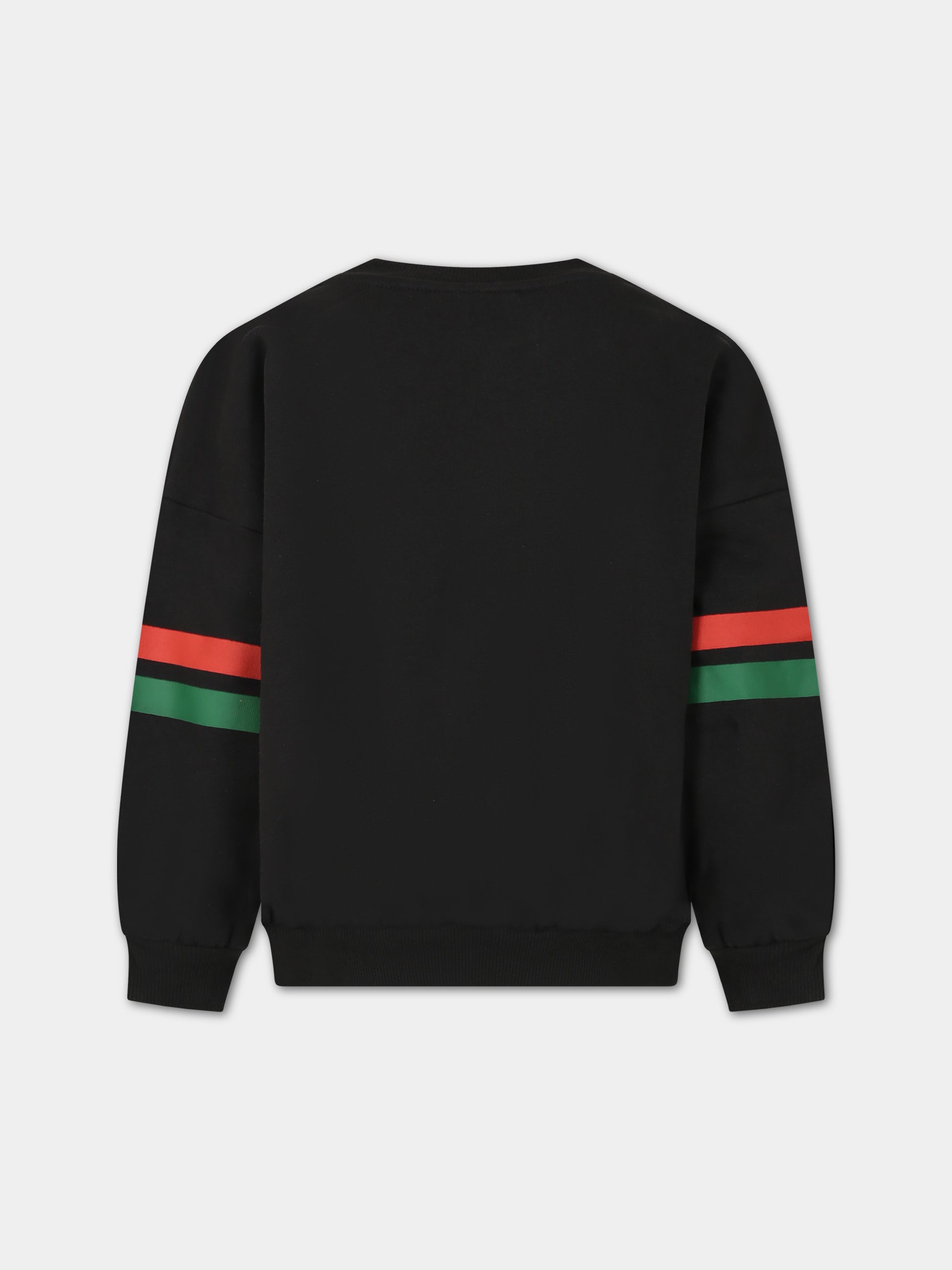 Felpa nera per bambini con scritta,Mini Rodini,2412011999