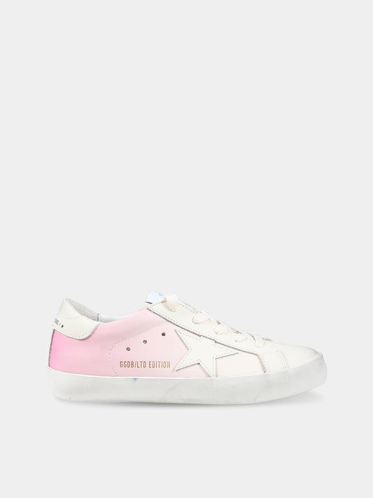 Sneakers rosa per bambina con stella,Bonpoint,S04GSNL00001 028B