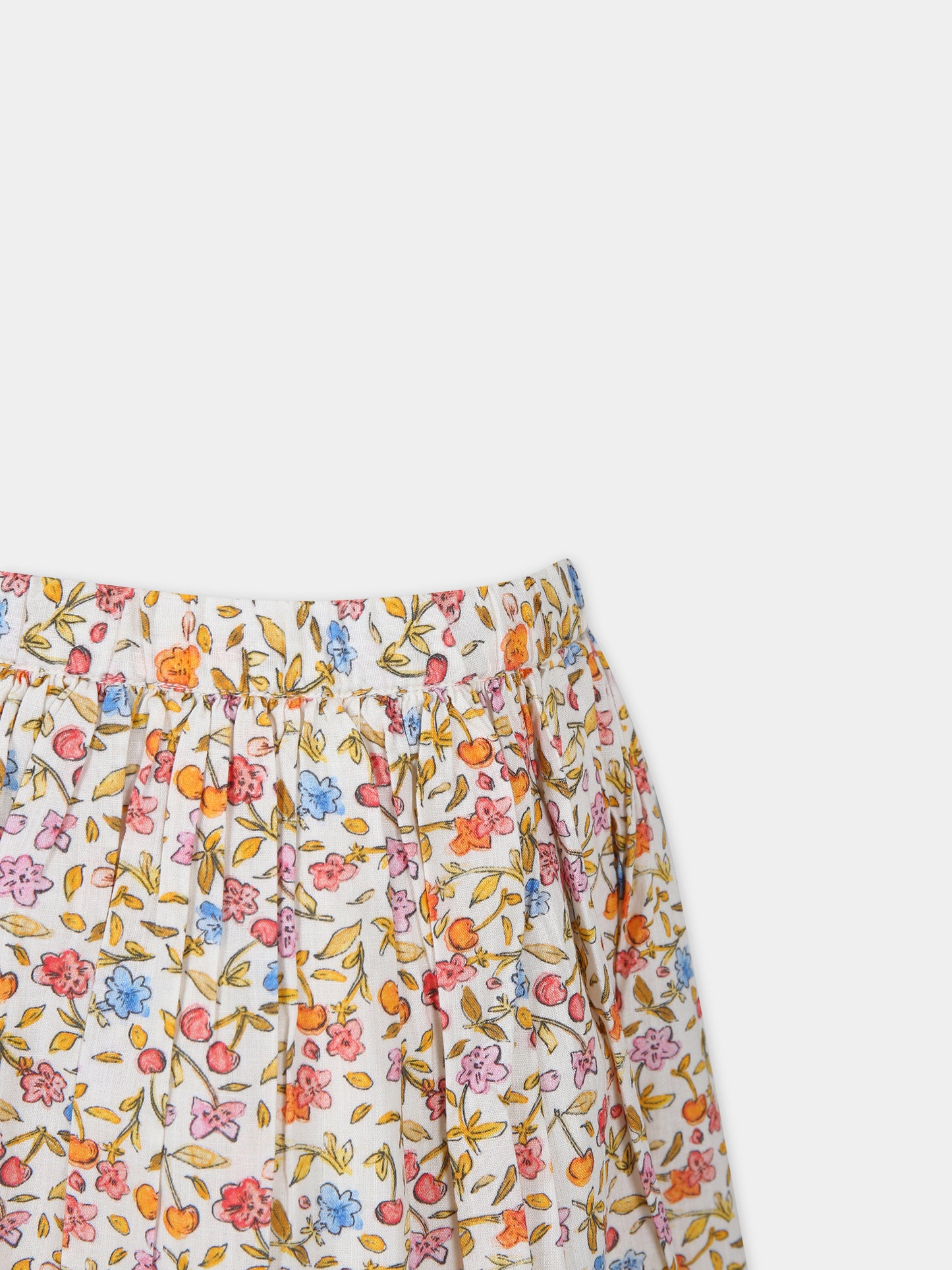 Gonna multicolor per bambina con stampa floreale all-over,Bonpoint,C04GSKW00002 535C