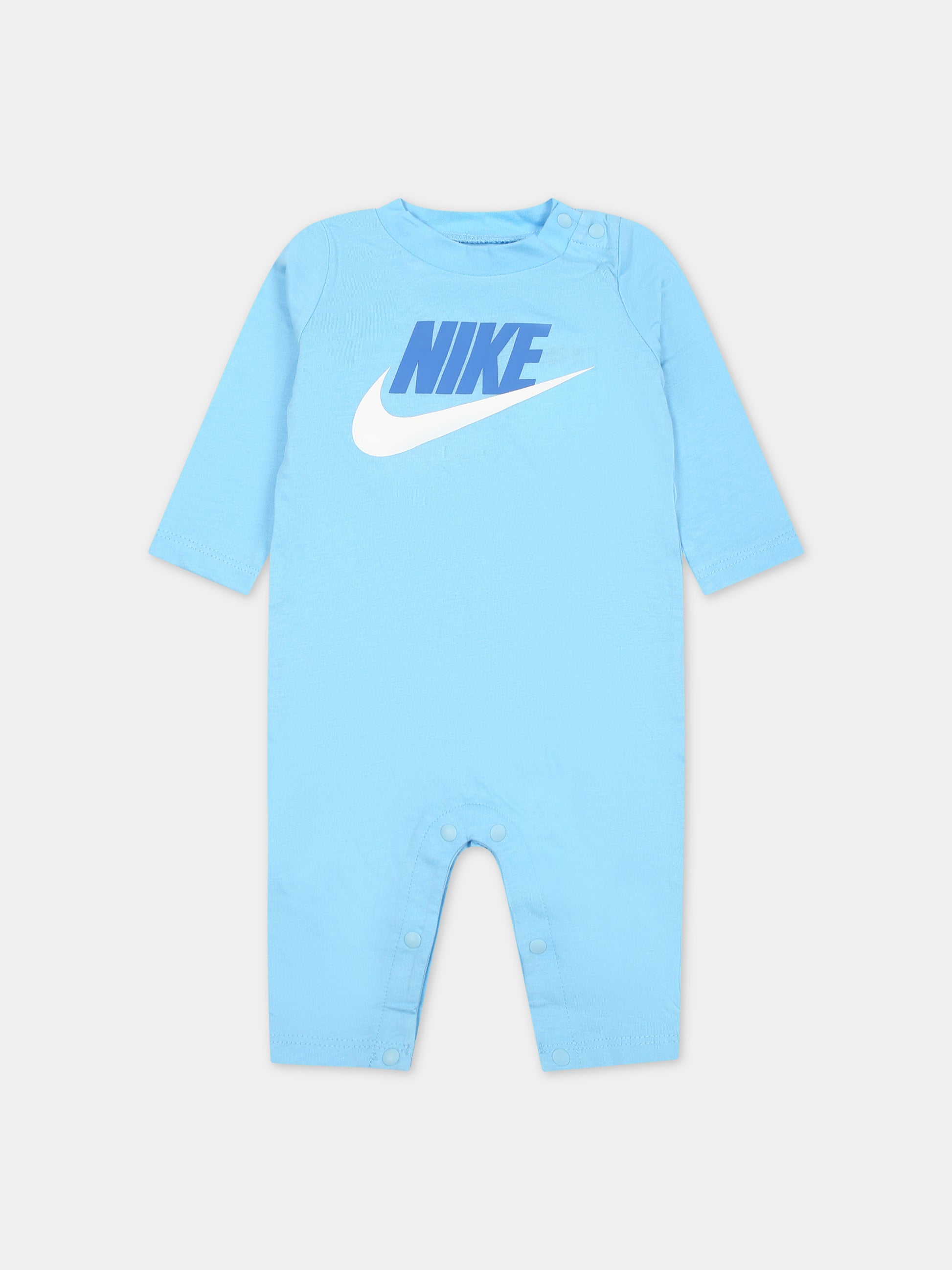 Tutina celeste per neonato con swoosh,Nike,56K284 BJB