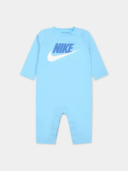 Tutina celeste per neonato con swoosh,Nike,56K284 BJB