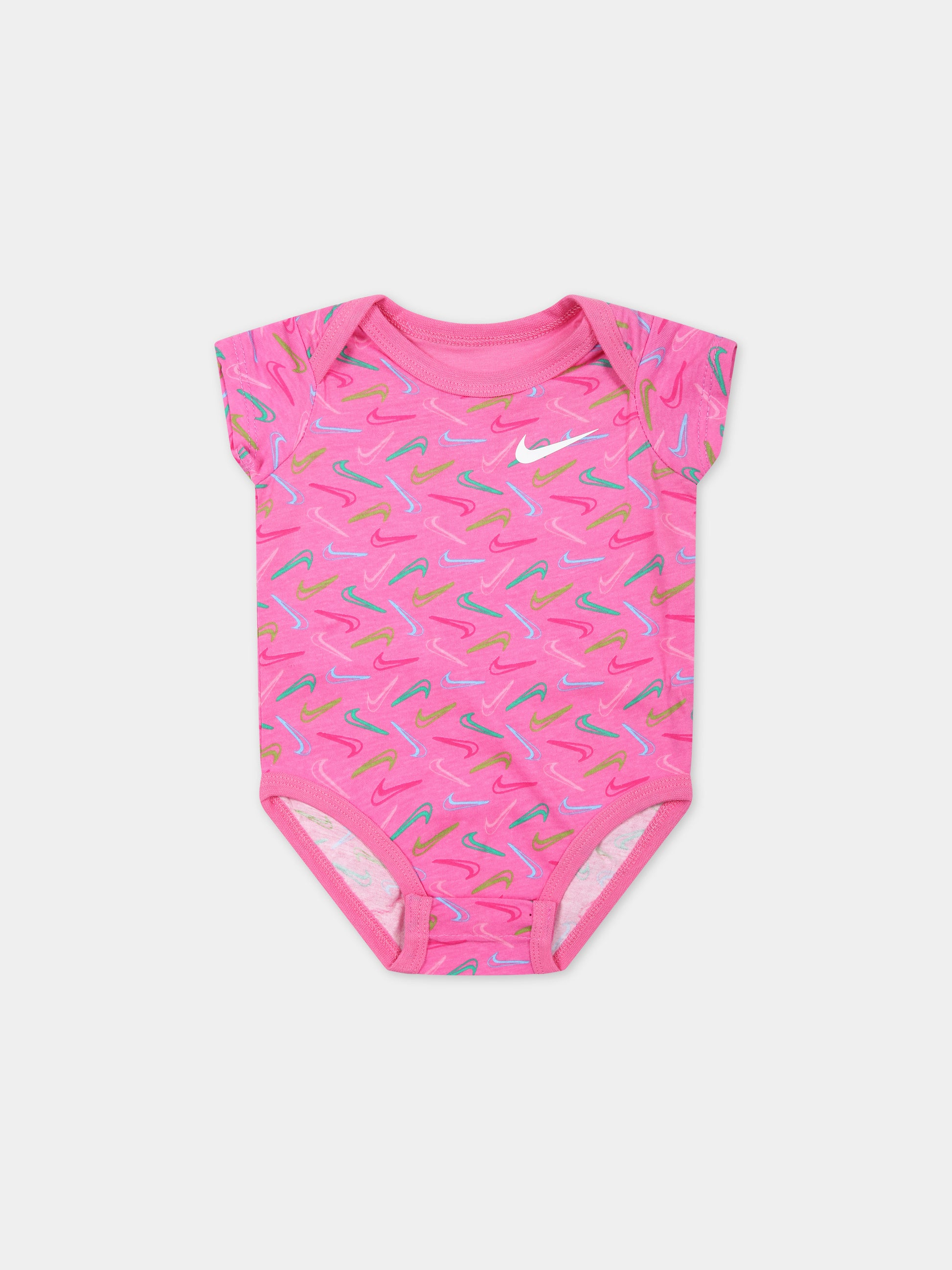 Completo multicolor per neonata con swoosh,Nike,06L846 023