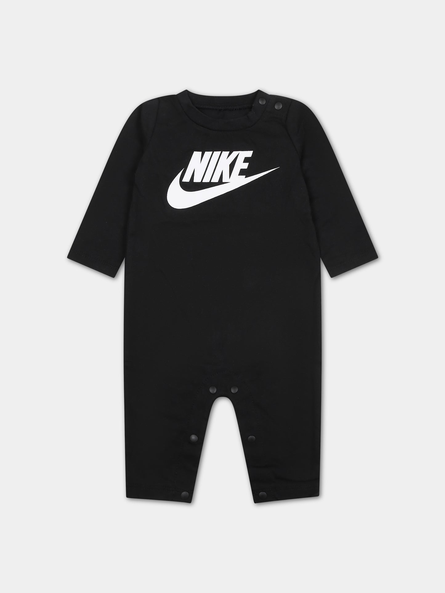 Tutina nera per neonato con swoosh,Nike,56K284 023
