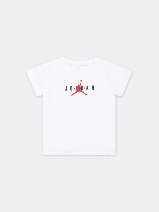 T-shirt bianca per neonato con iconico Jumpman,Jordan,65B922 001