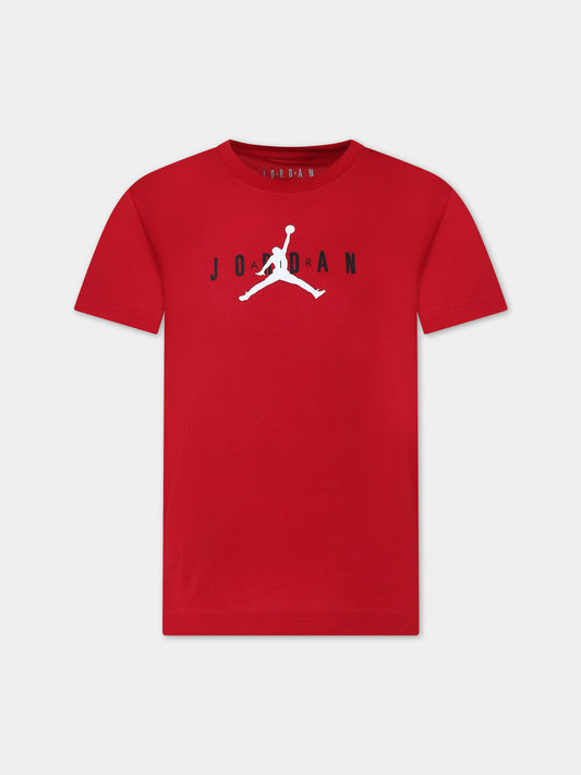 T-shirt rossa per bambino con Jumpman,Jordan,85B922 R78