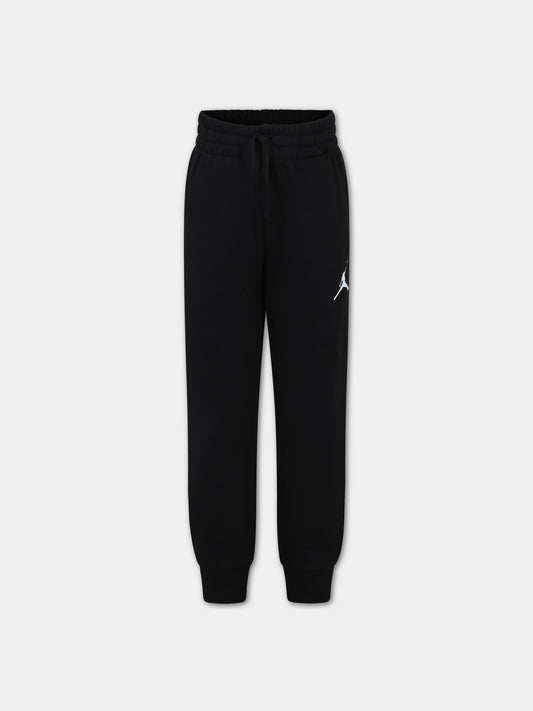 Pantaloni sportivi neri per bambino con logo,Jordan,95C512 023