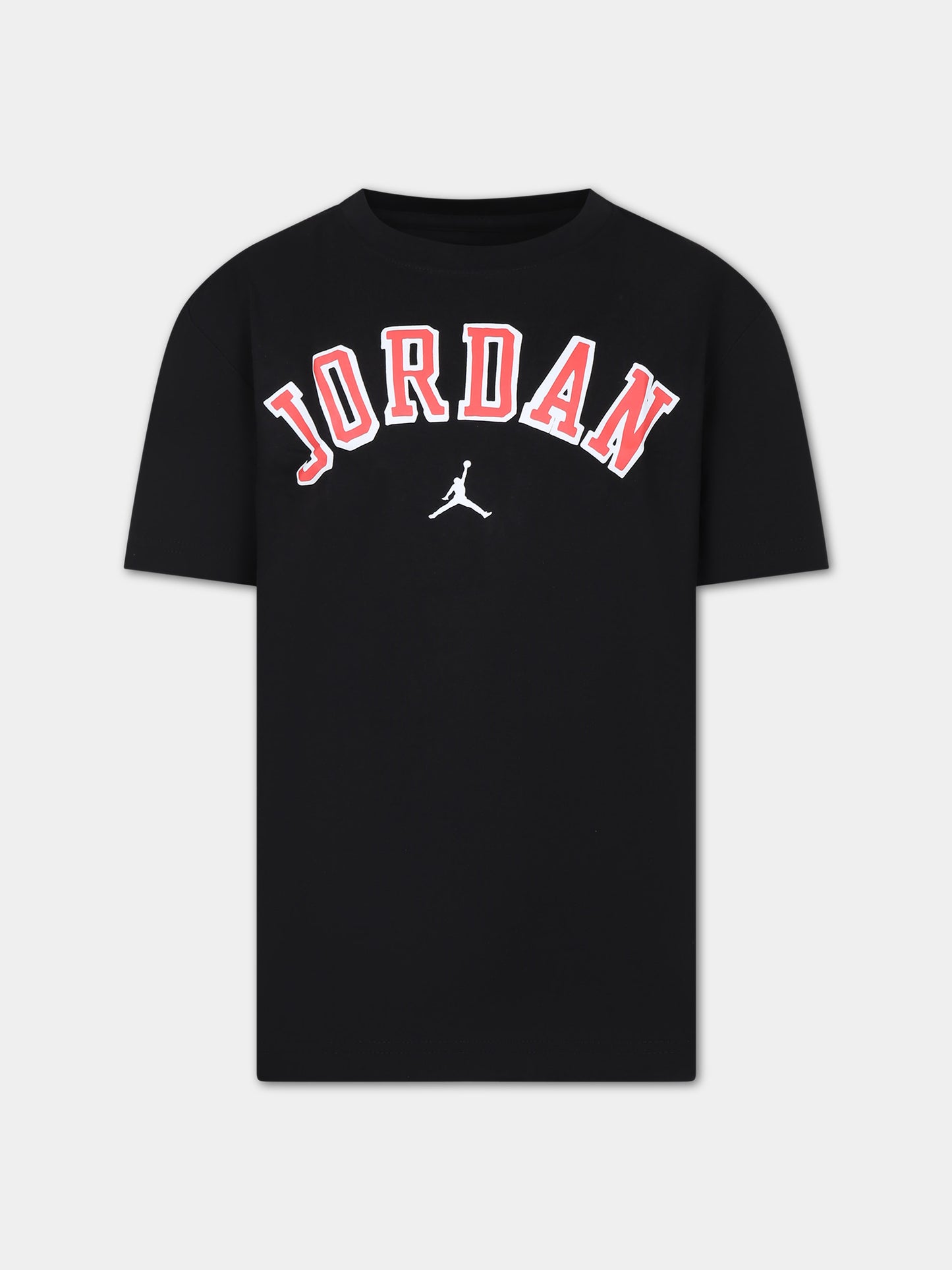 T-shirt nera per bambino con iconico Jumpman,Jordan,95C903 23