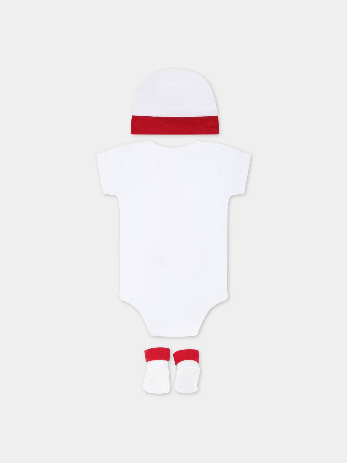 Set body bianco per neonato con logo,Jordan,LJ0041 RW3